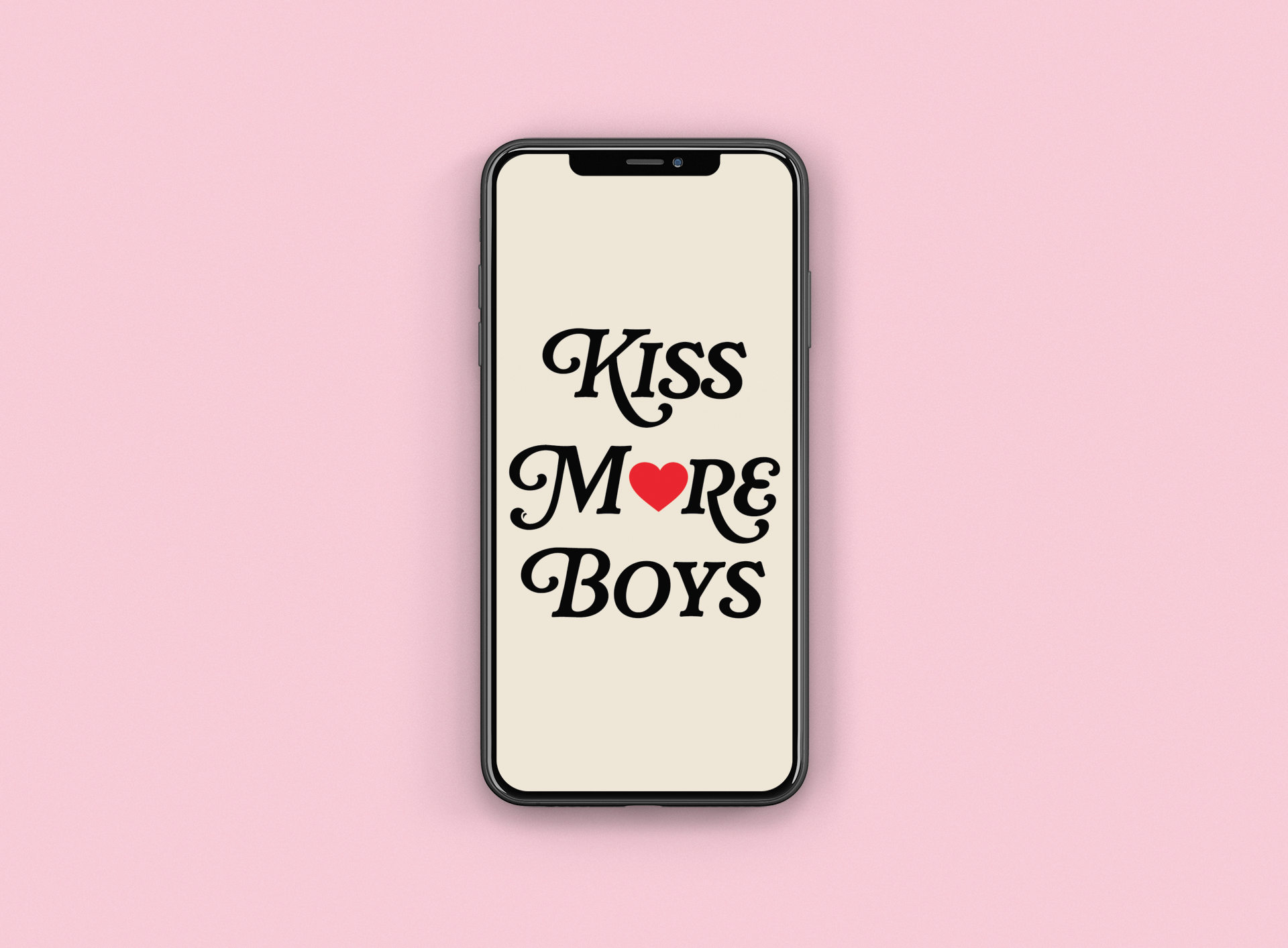 Kiss More Boys Phone Wallpaper