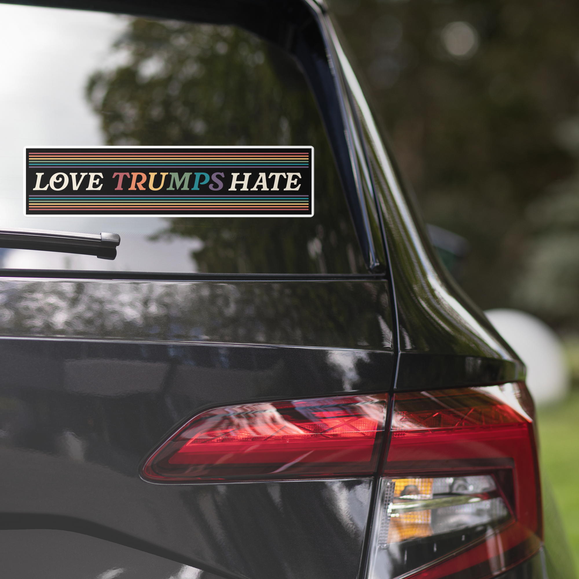 Love Trumps Hate Bumper Sticker