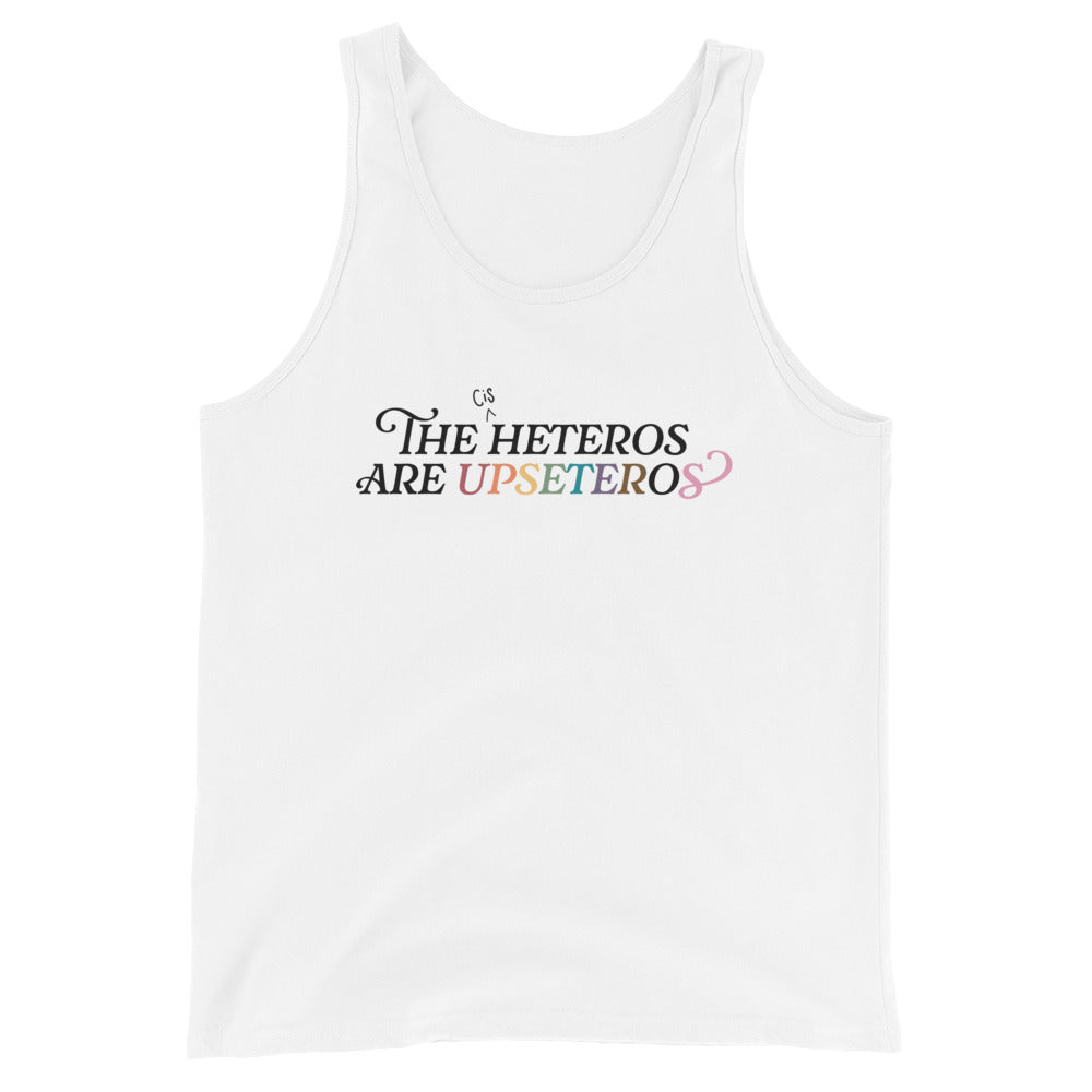 Camiseta sin mangas unisex Los (cis) heteros son upseteros