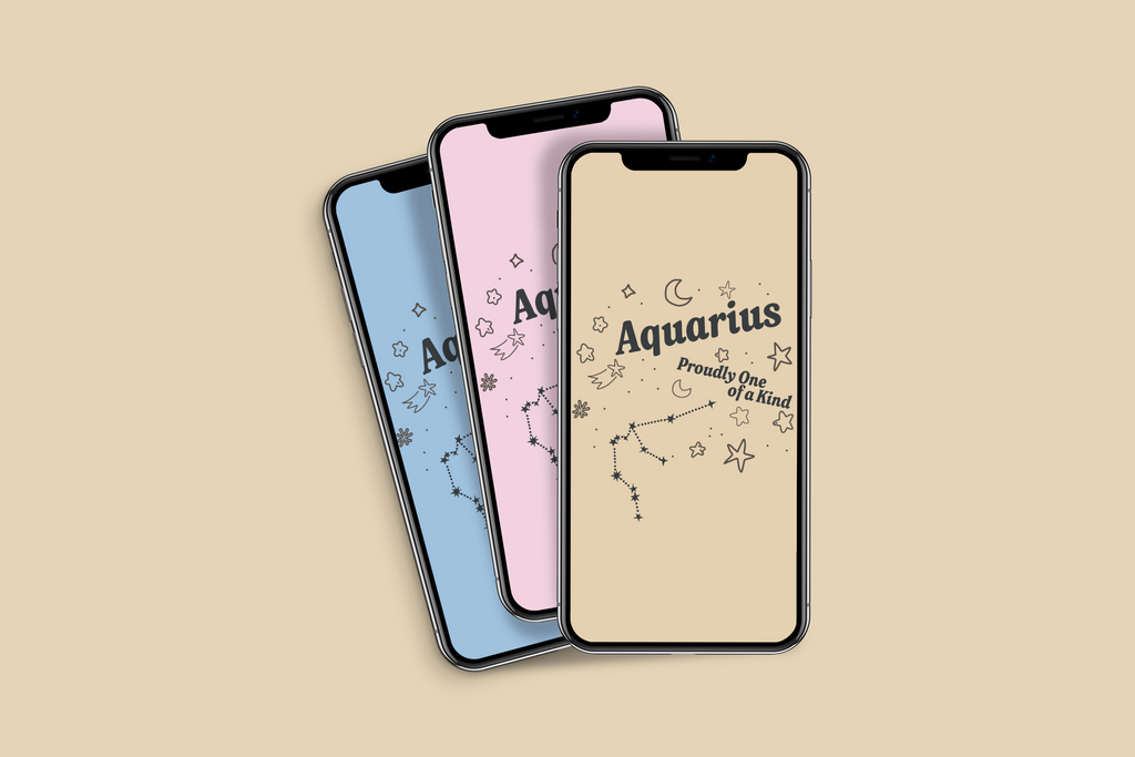 Aquarius Proudly One of a Kind Phone Wallpaper