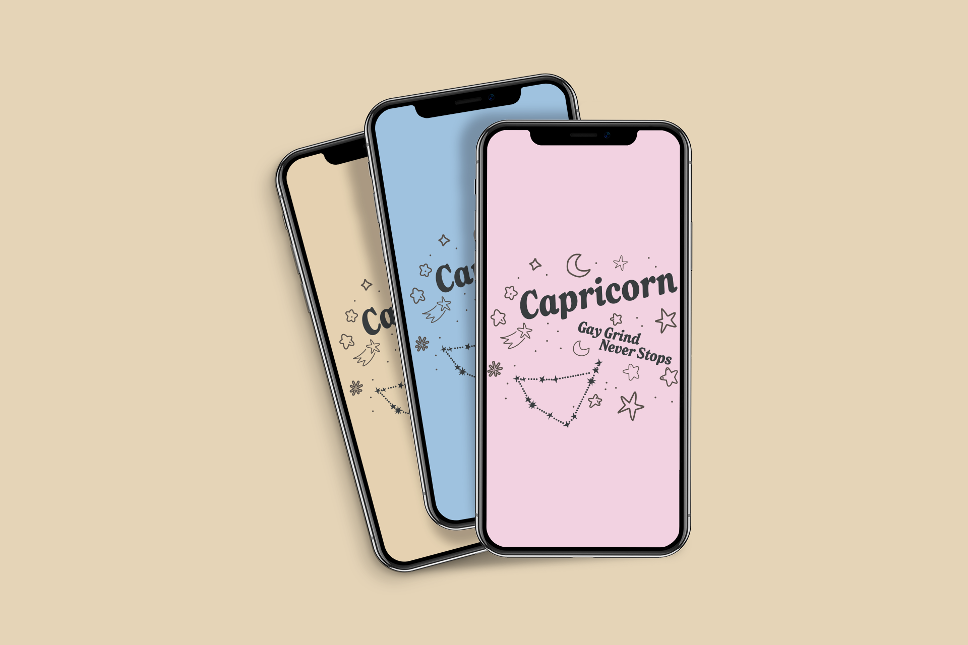 Fondo de pantalla para teléfono Capricornio Gay Grind Never Stops