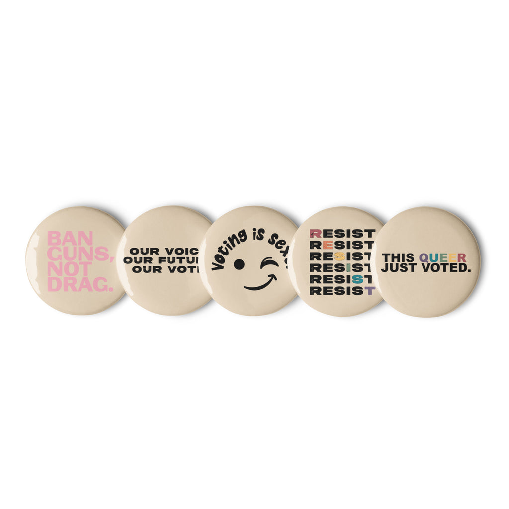 Political Set of pin buttons