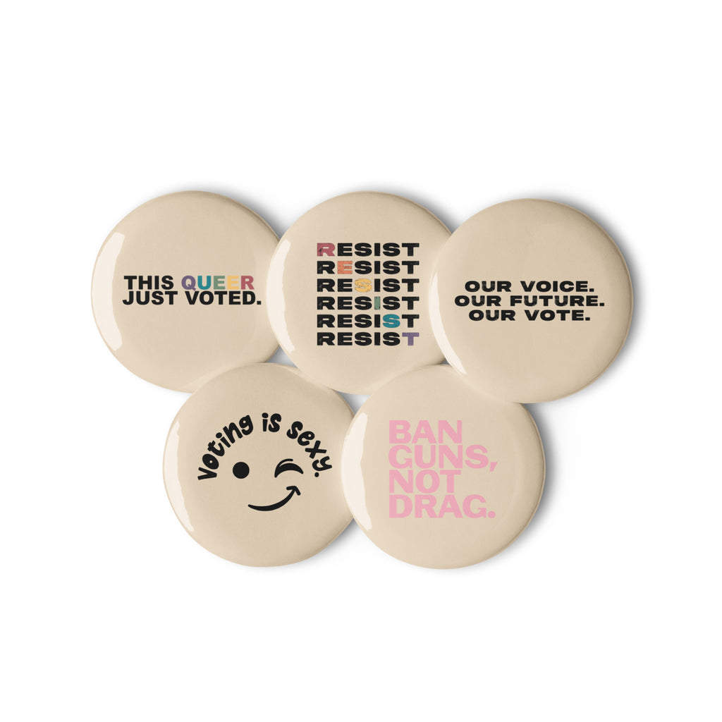 Political Set of pin buttons