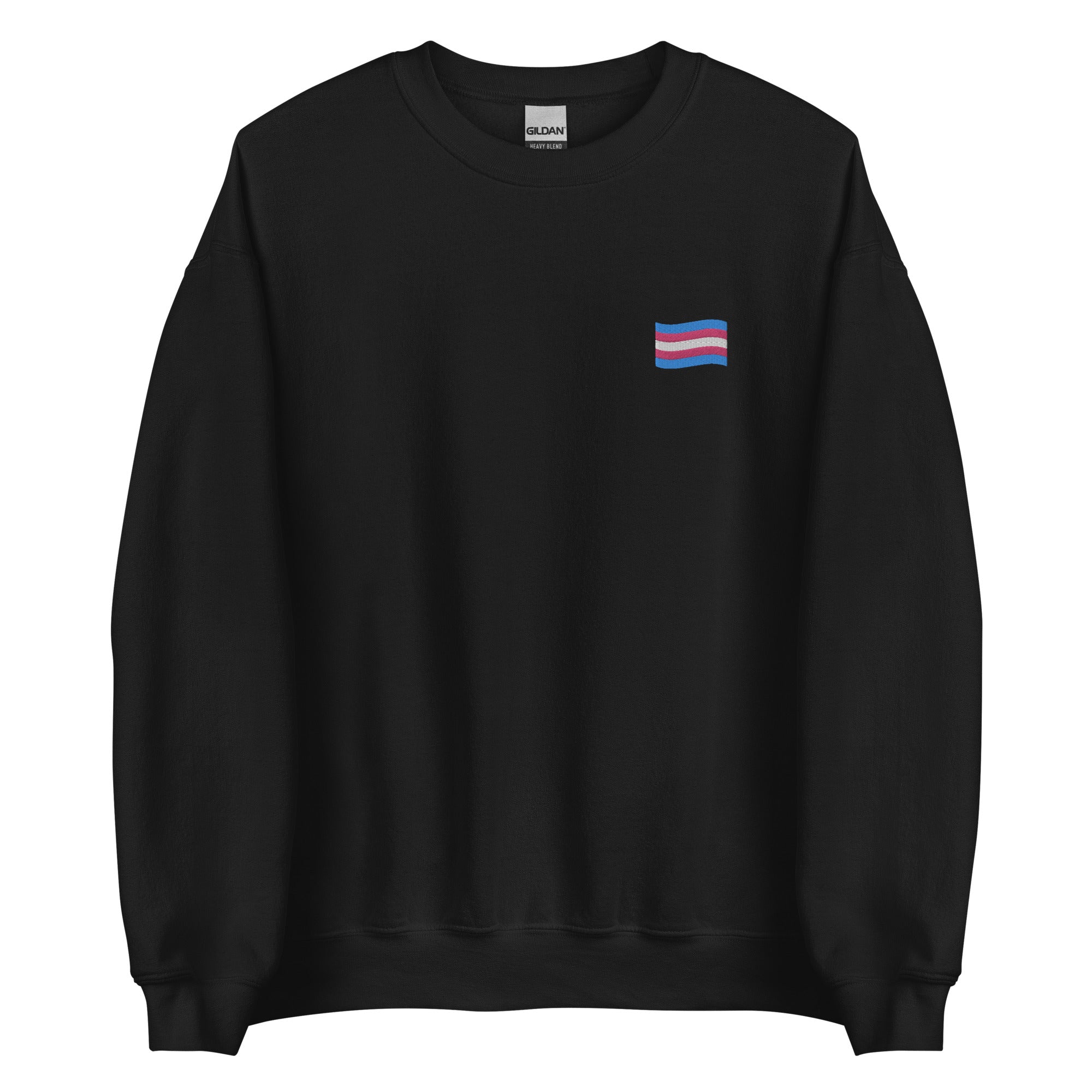 Trans Flag Embroidered Unisex Sweatshirt