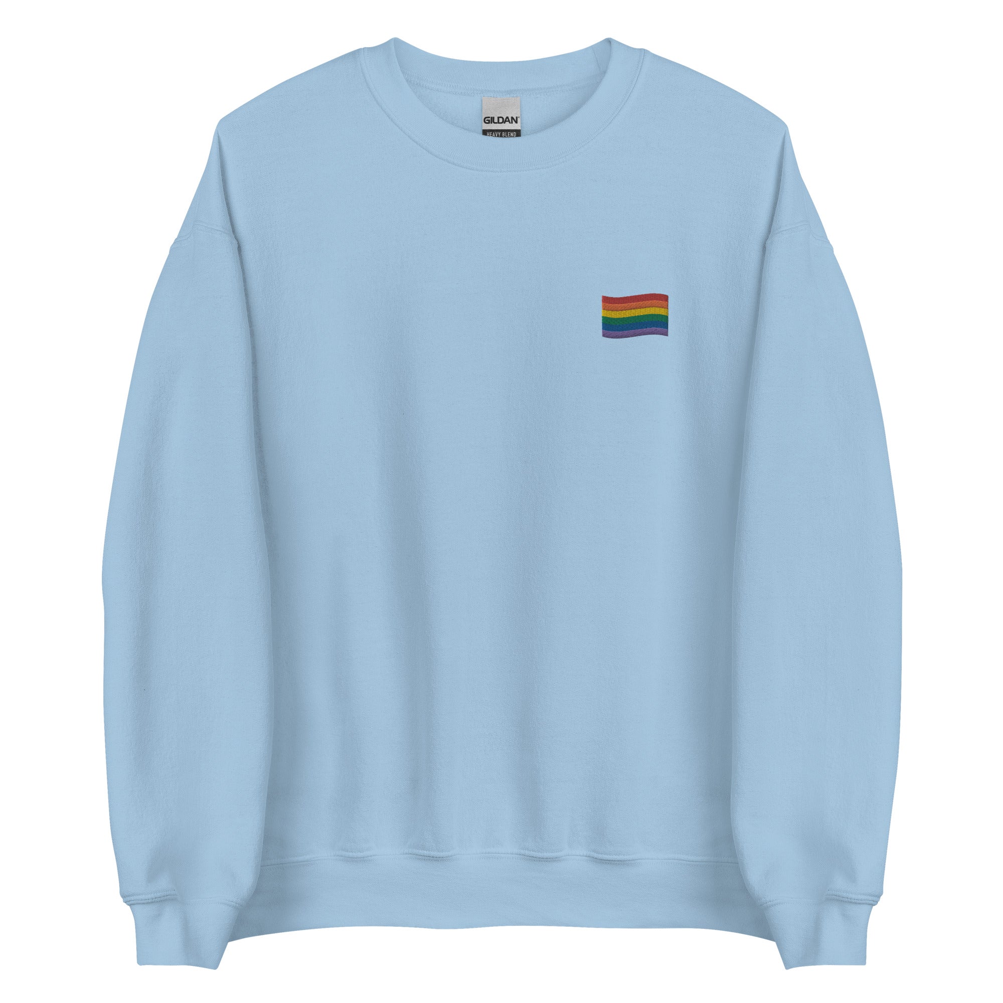 Rainbow Flag Embroidered Unisex Sweatshirt