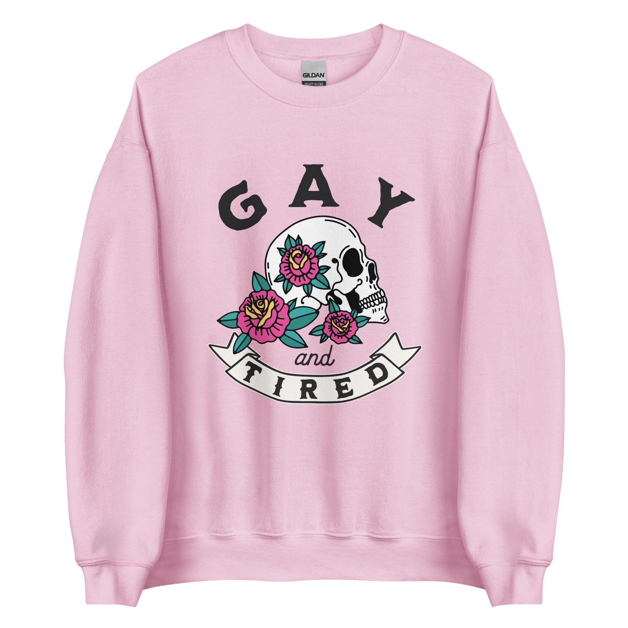 Sweat-shirt unisexe Gay &amp; Tired Skull