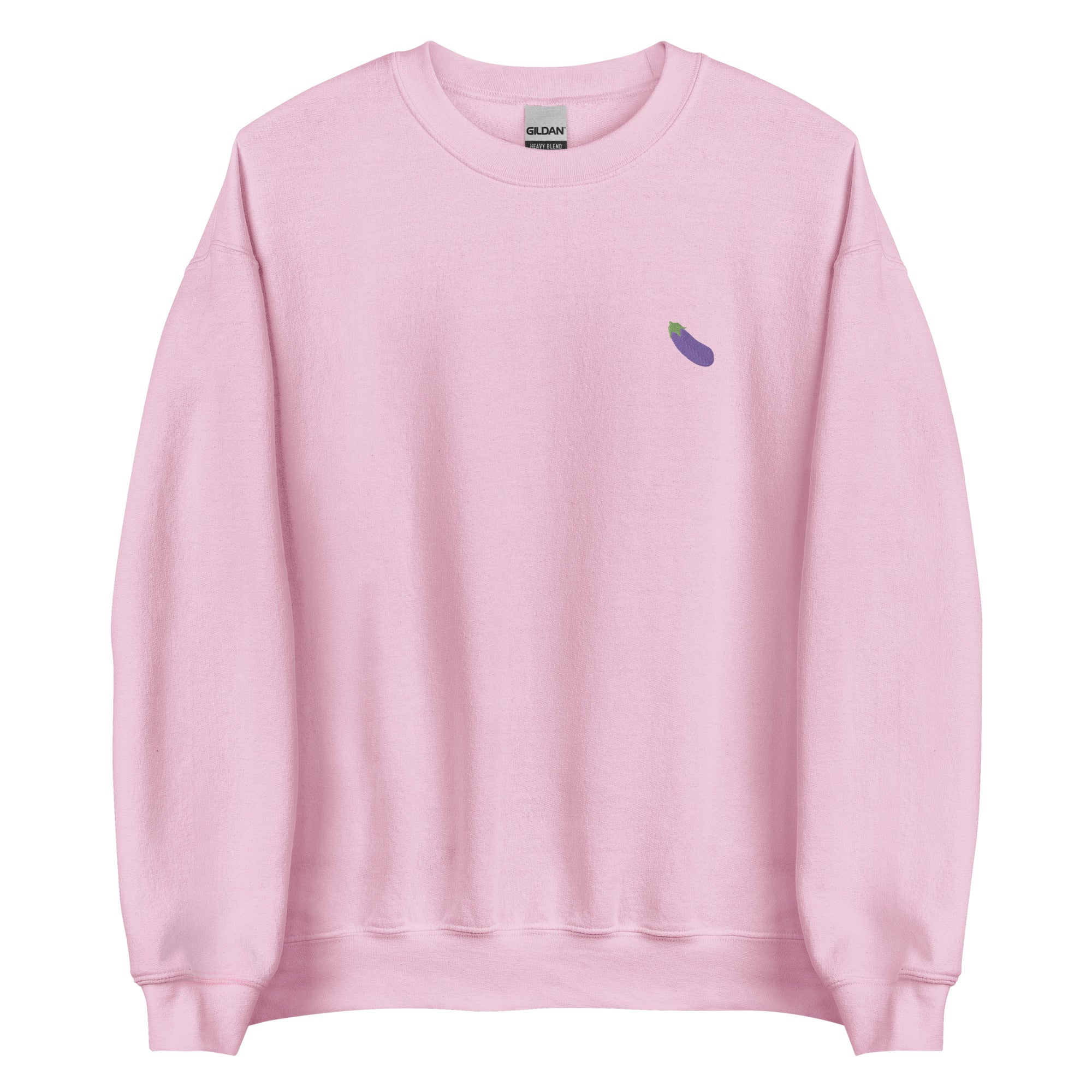 Eggplant Emoji Embroidered Unisex Sweatshirt