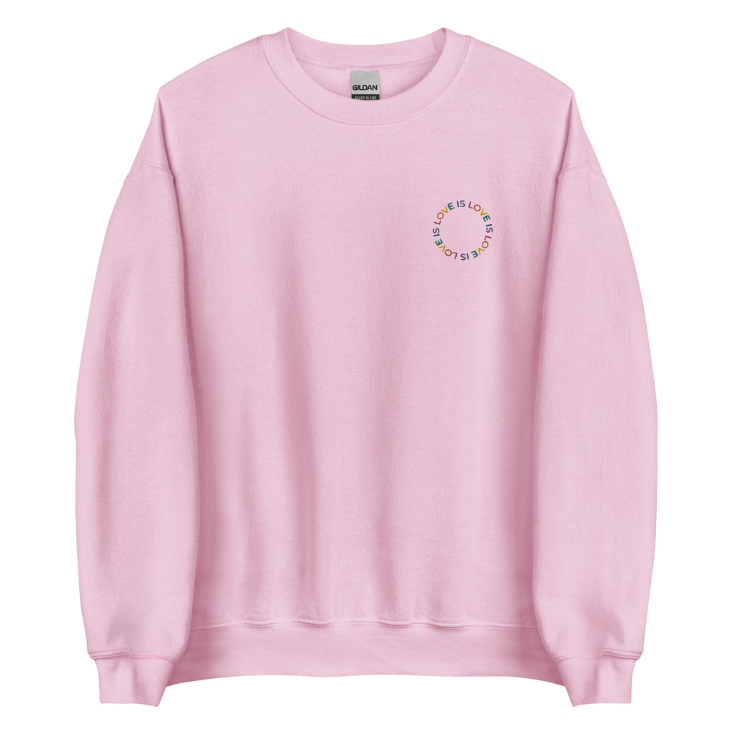 Love is Love Embroidered Unisex Sweatshirt