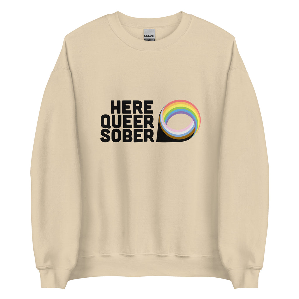 Sudadera unisex sobria queer de Here