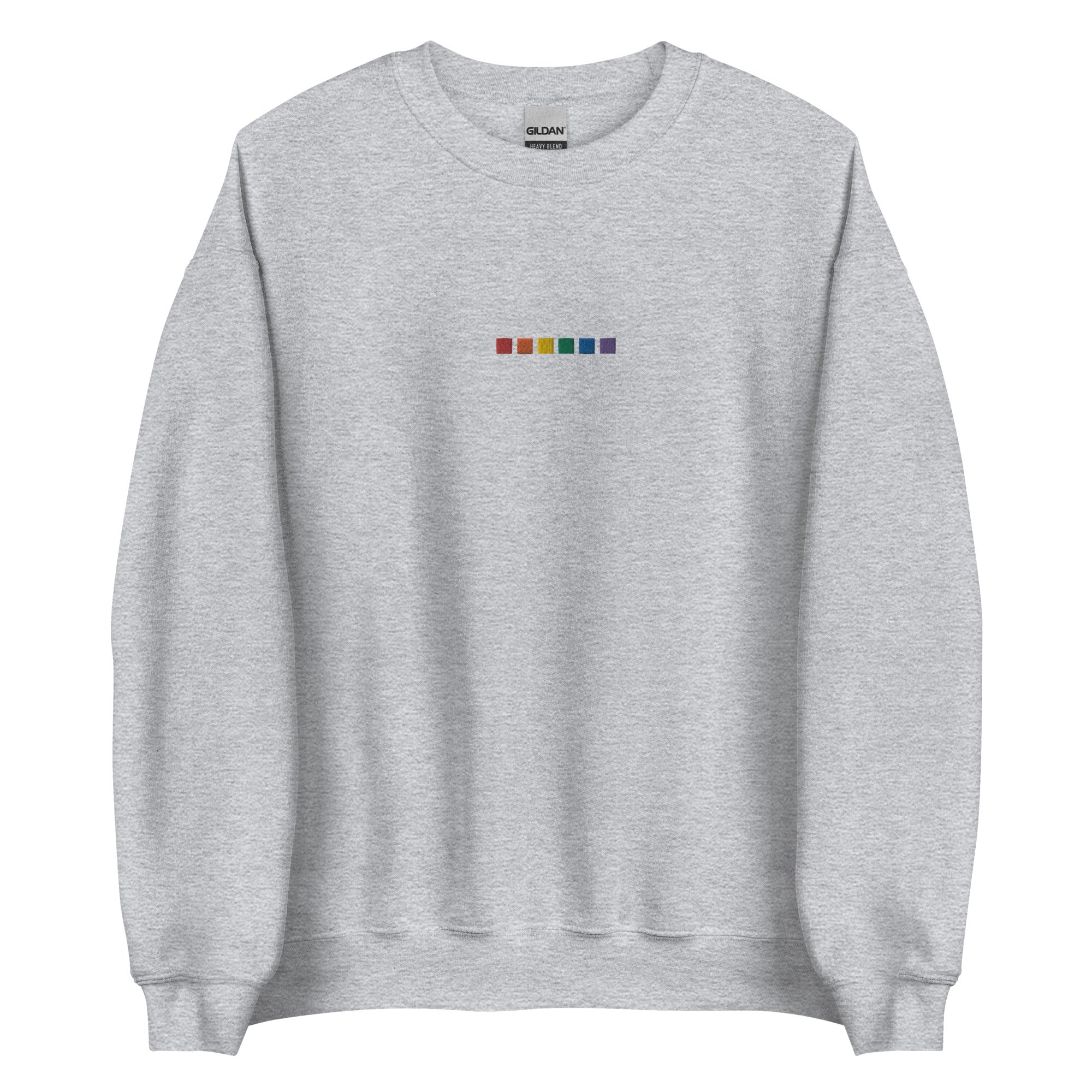 Rainbow Squares Embroidered Unisex Sweatshirt