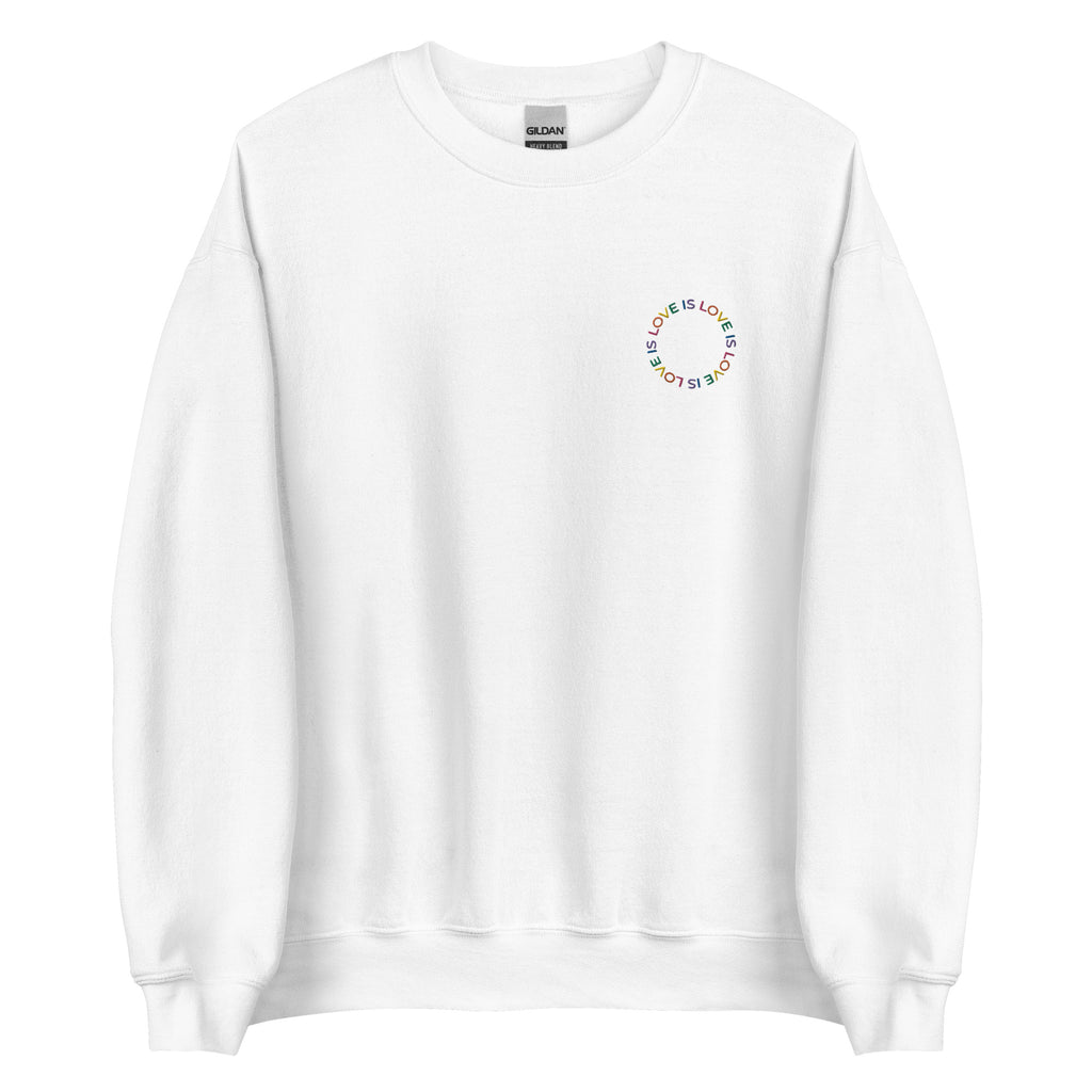 Love is Love Embroidered Unisex Sweatshirt