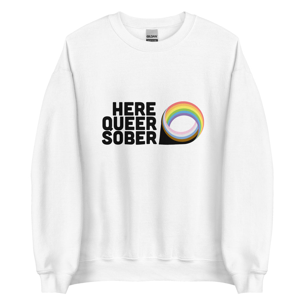 Sudadera unisex sobria queer de Here