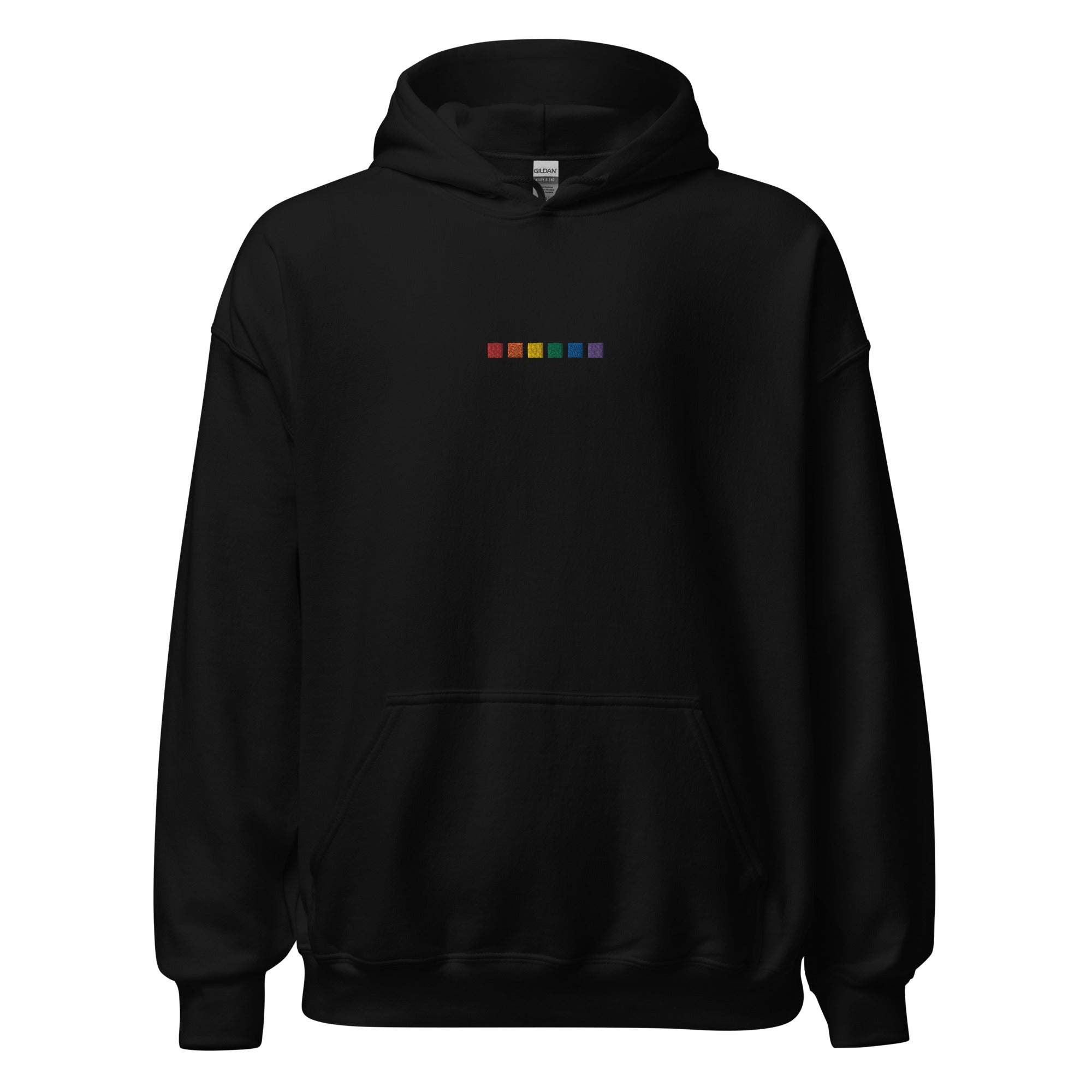Rainbow Squares Embroidered Unisex Hoodie