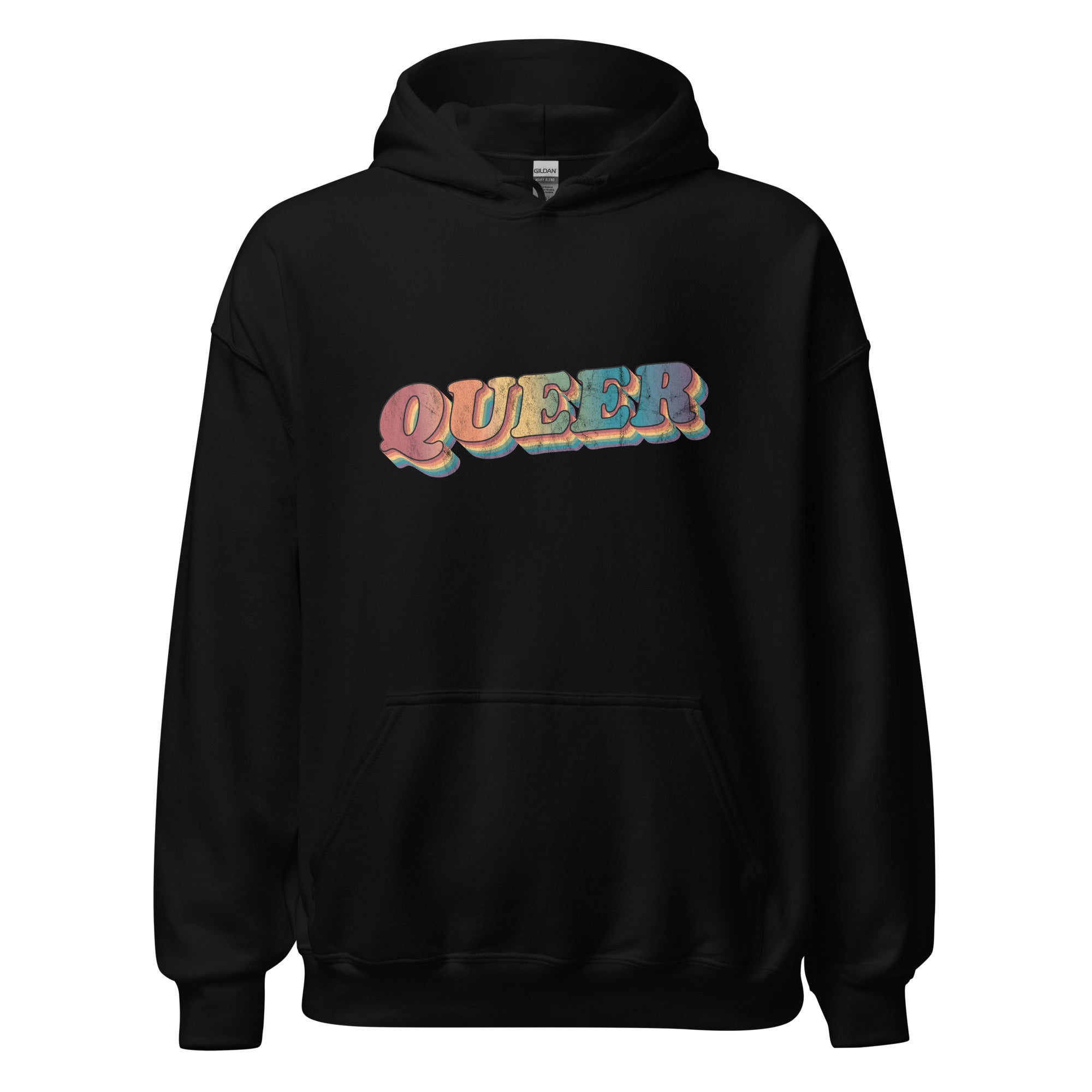 Sudadera unisex con capucha retro queer