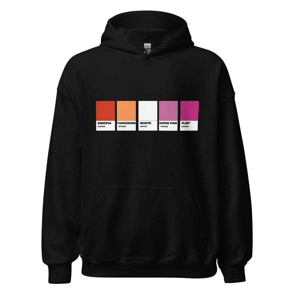 Lesbian Colors Swatch Unisex Hoodie