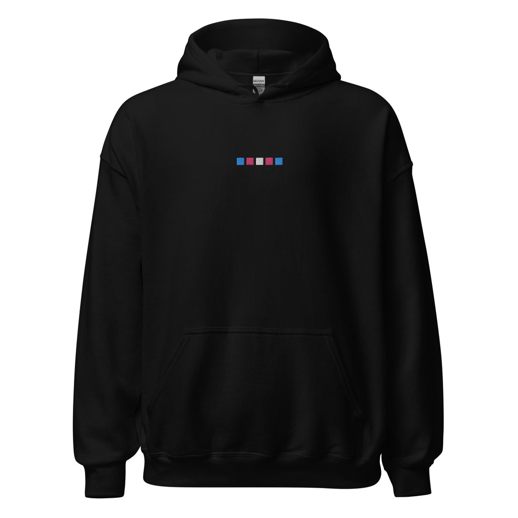 Trans Squares Embroidered Unisex Hoodie