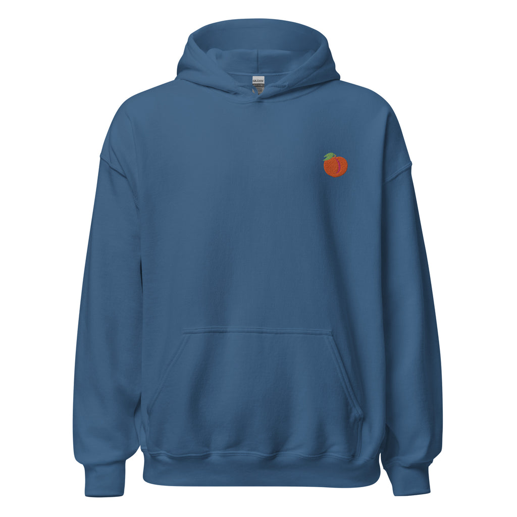 Peach Emoji Embroidered Unisex Hoodie