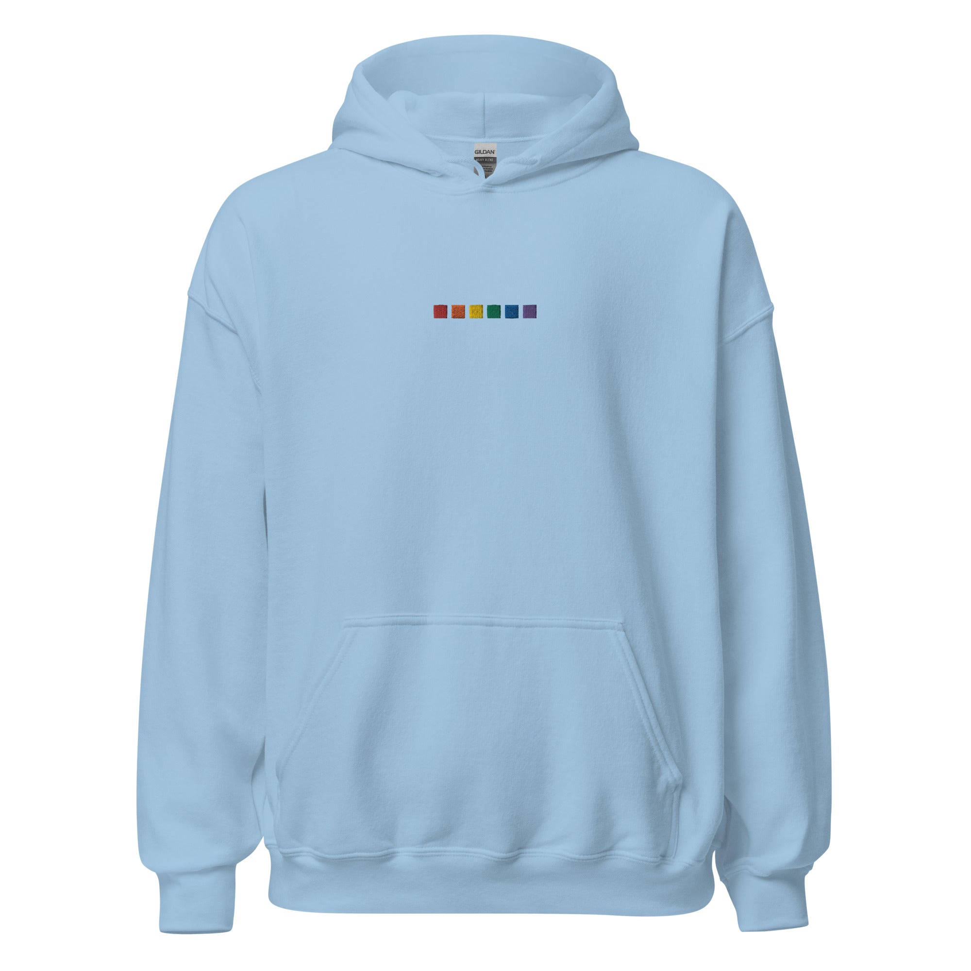 Rainbow Squares Embroidered Unisex Hoodie
