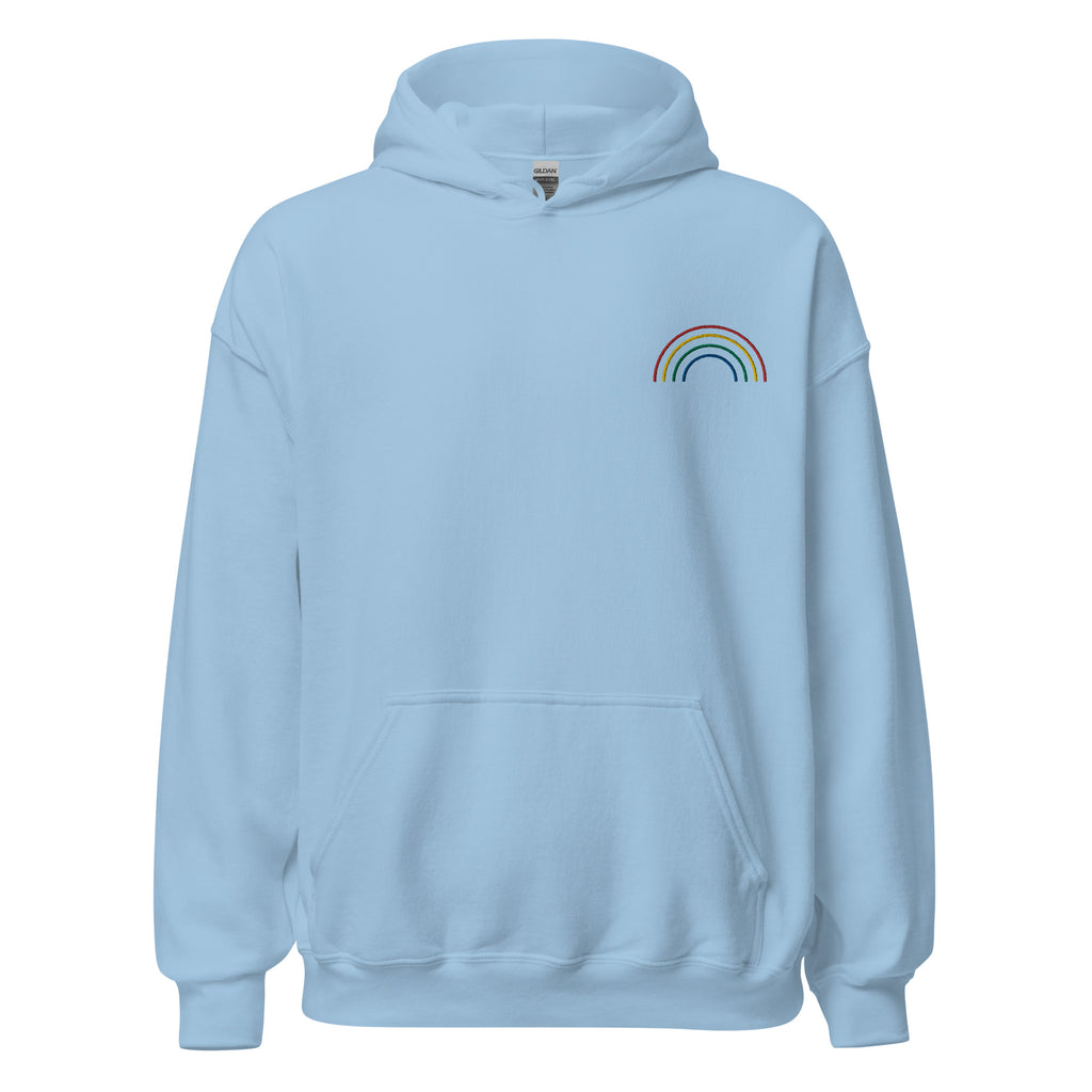 Rainbow Arch Embroidered Unisex Hoodie