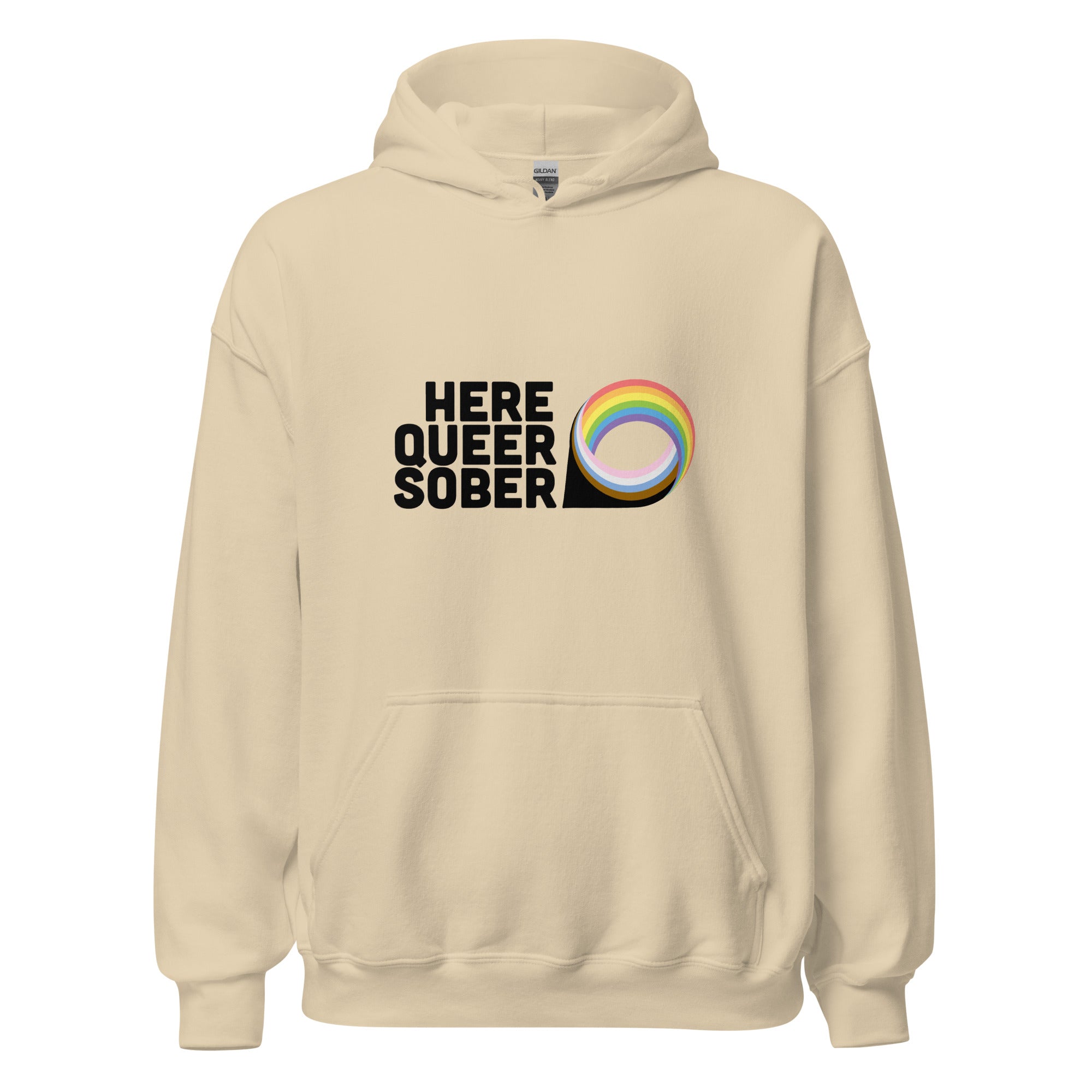 Here Queer Sober Unisex Hoodie