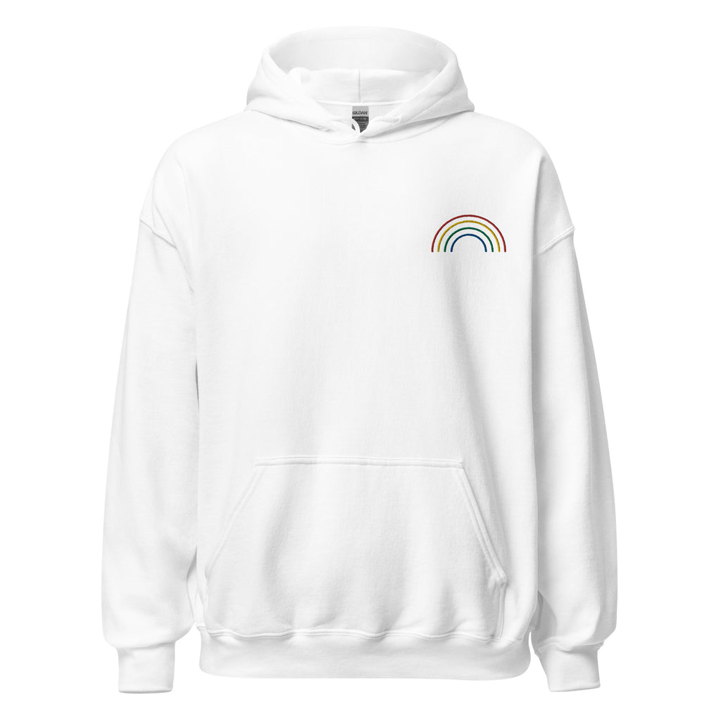 Rainbow Arch Embroidered Unisex Hoodie