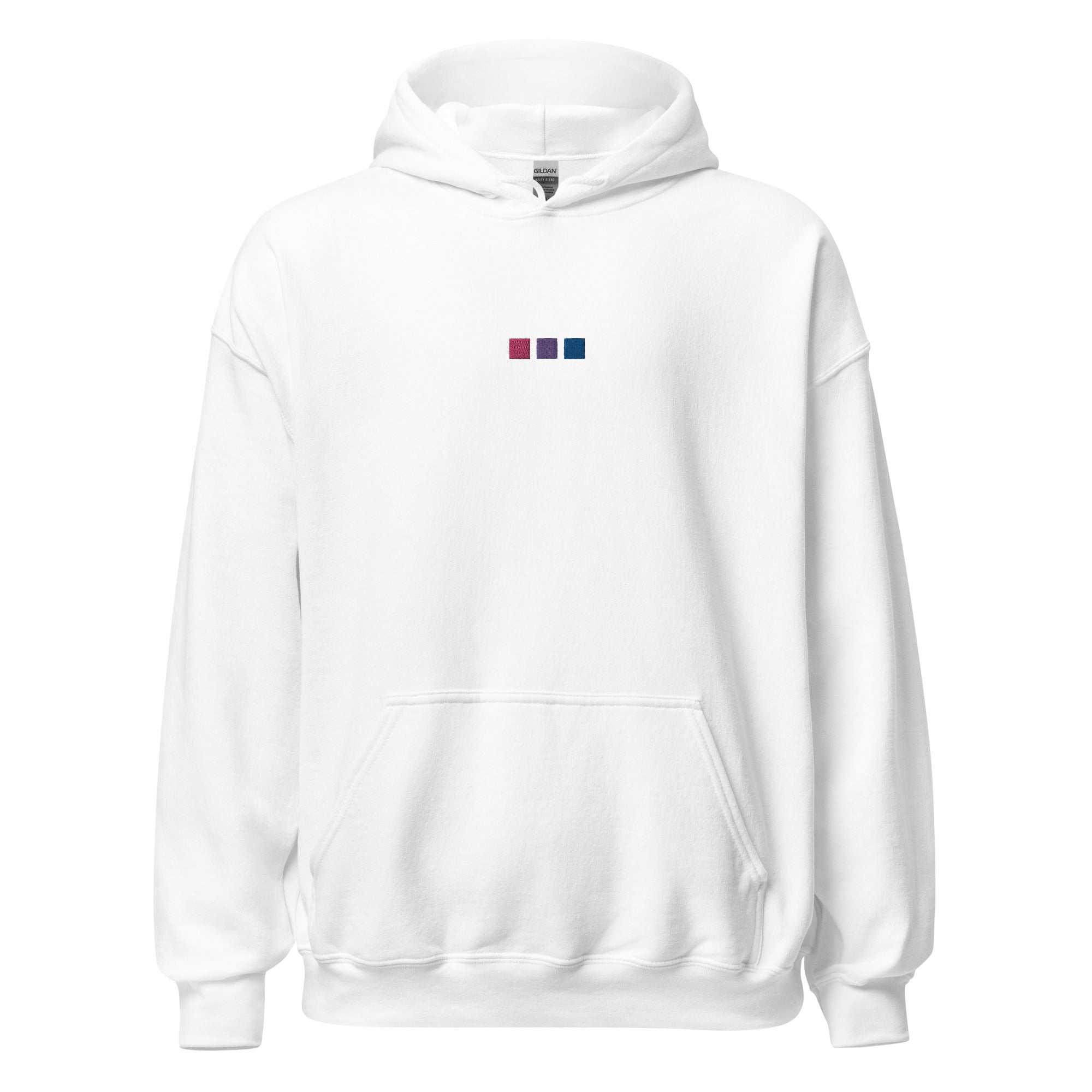Bisexual Squares Embroidered Unisex Hoodie
