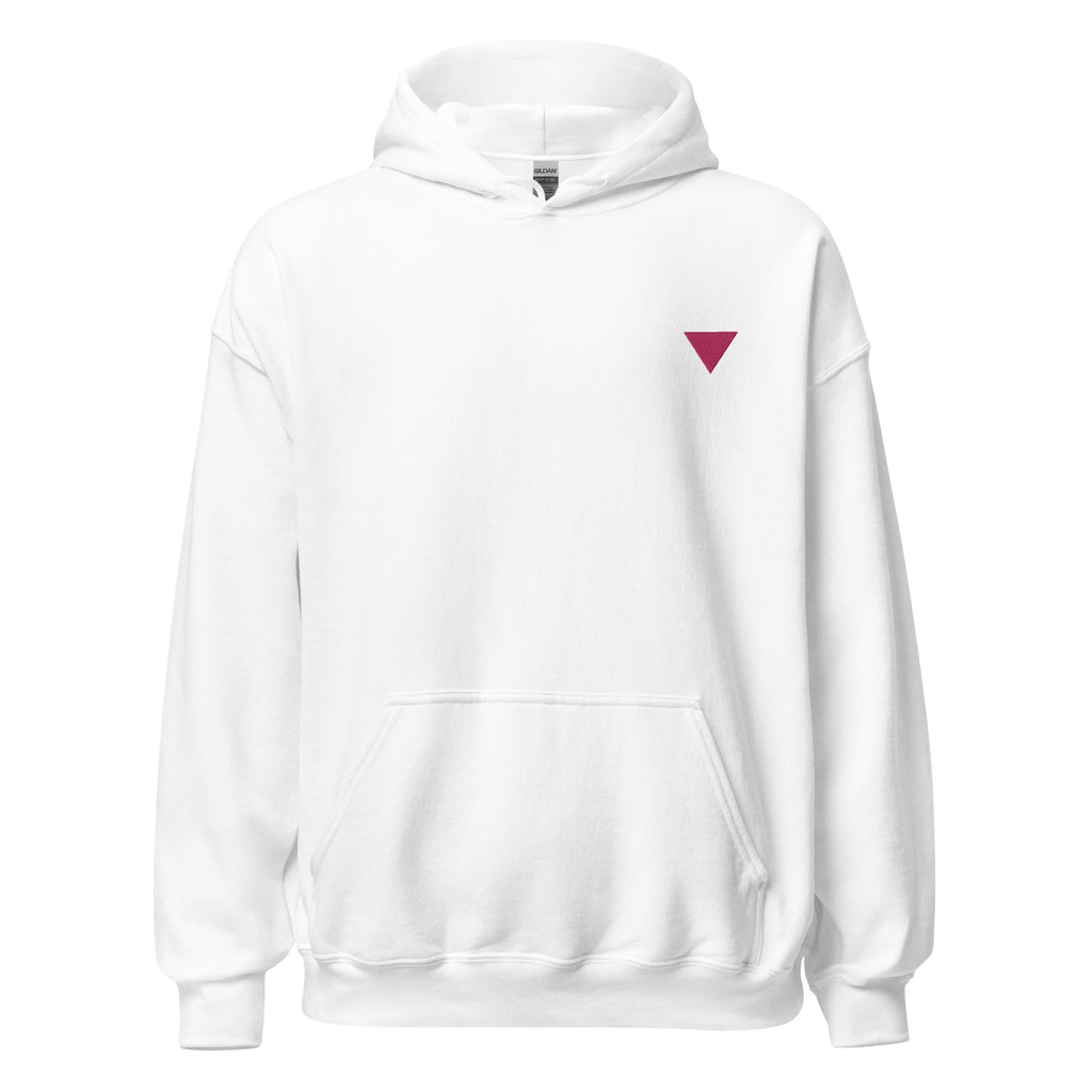 Pink Triangle Embroidered Unisex Hoodie