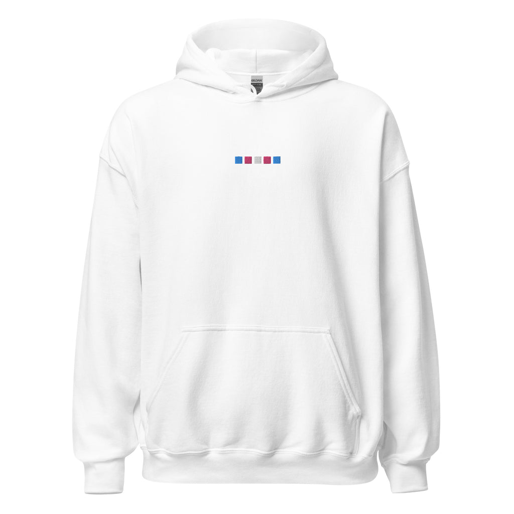 Trans Squares Embroidered Unisex Hoodie