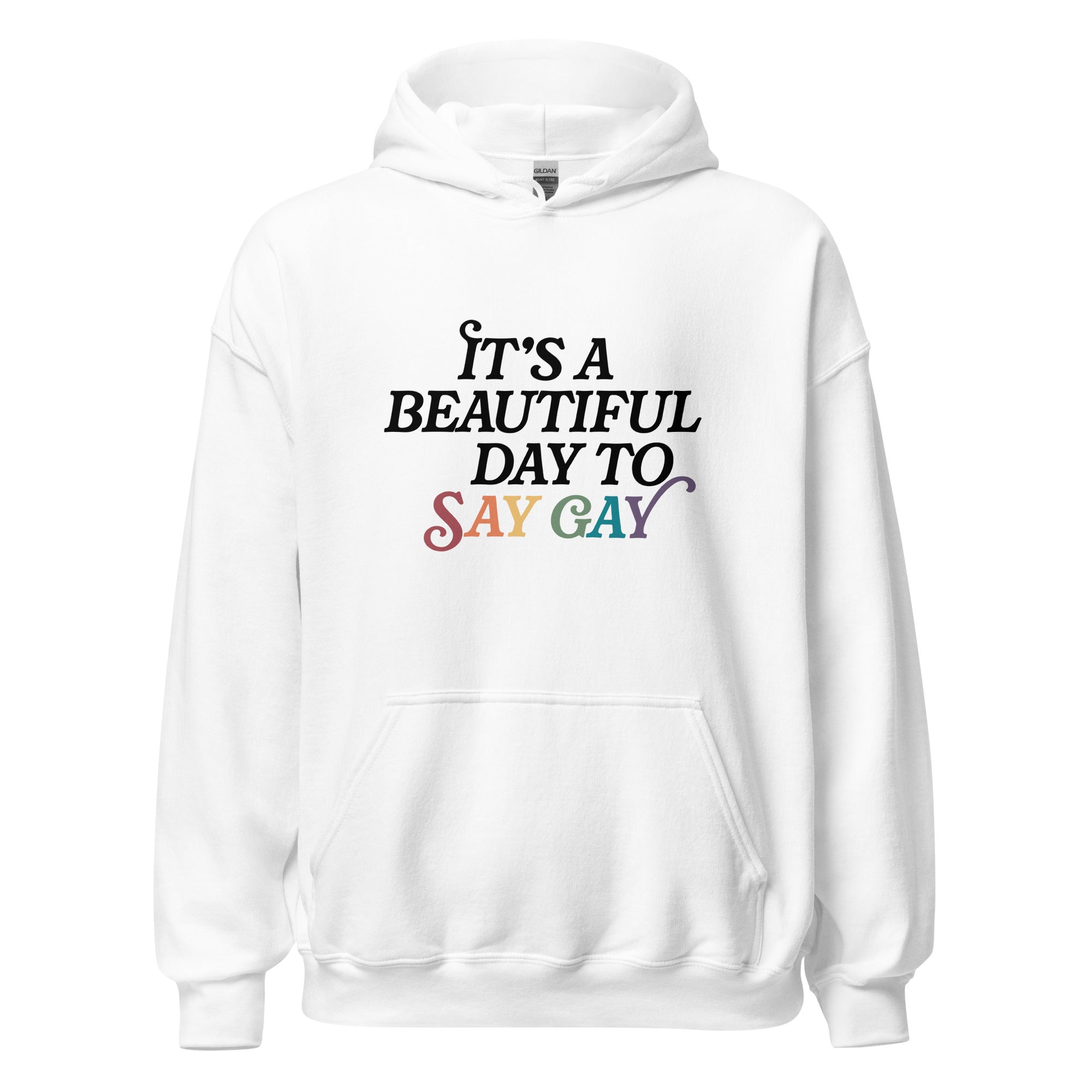 It's A Beautiful Day To Say Gay Unisex Hoodie