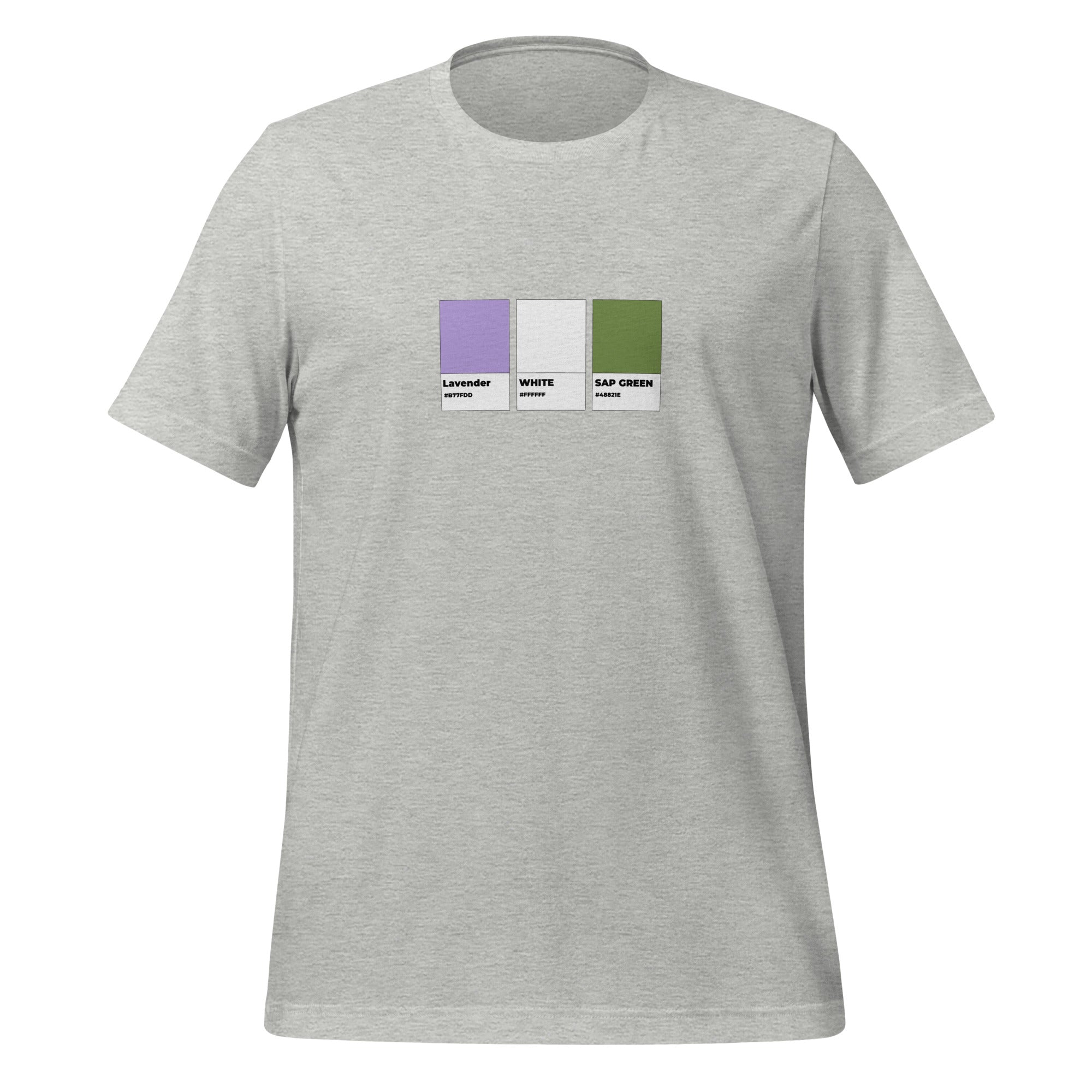 T-shirt unisexe avec nuancier de couleurs genderqueer