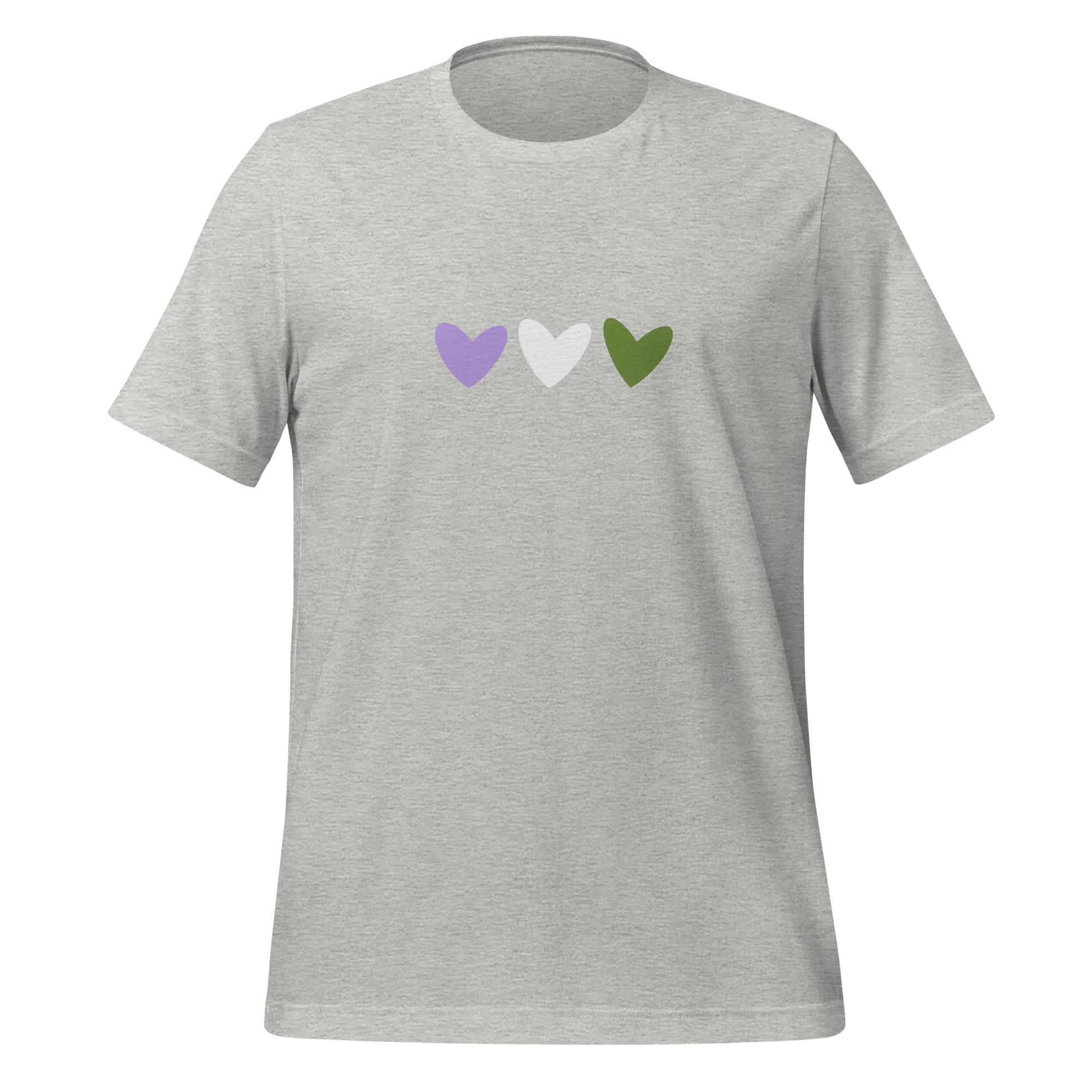 Camiseta unisex con corazones de género no binario