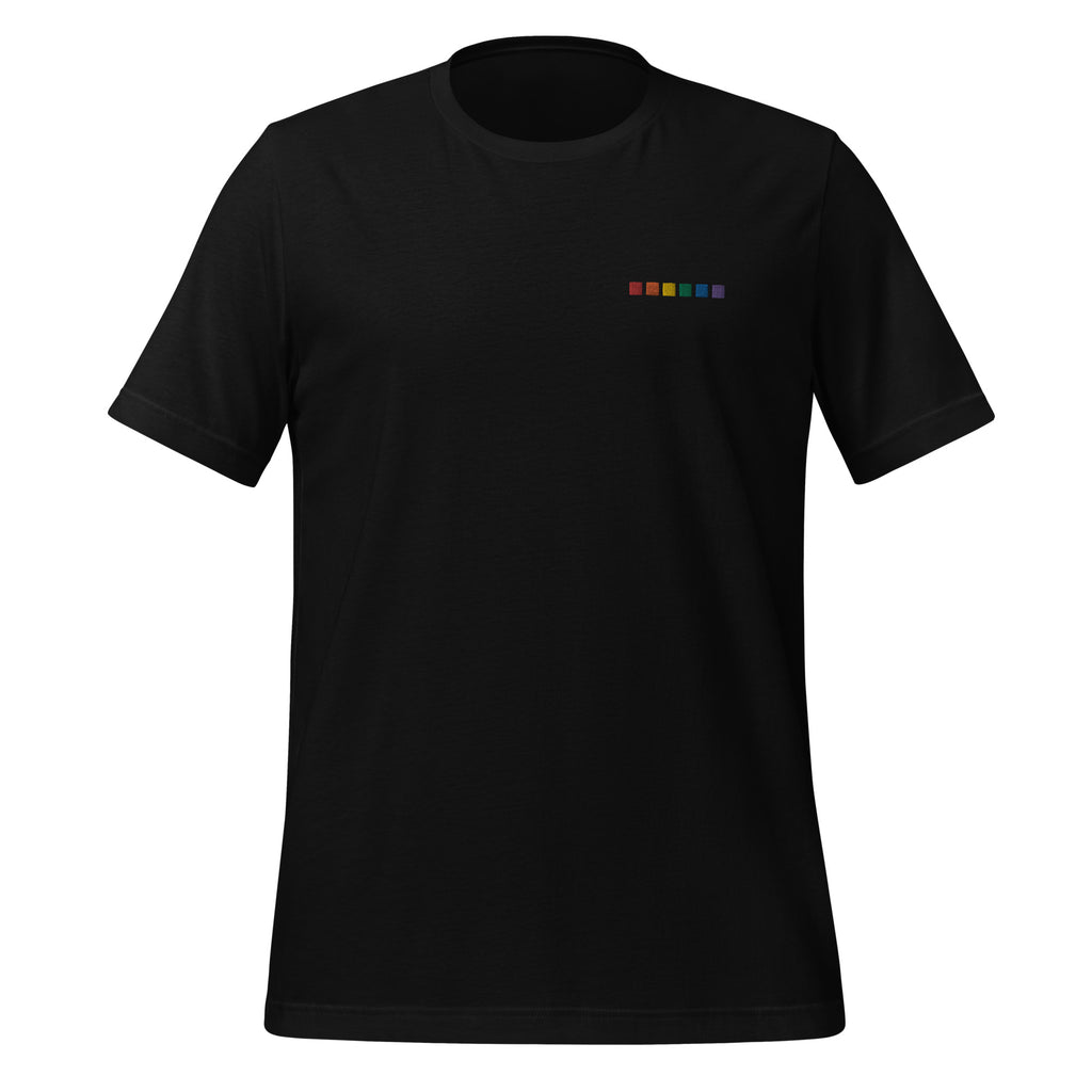 Rainbow Squares Embroidered Unisex T-Shirt