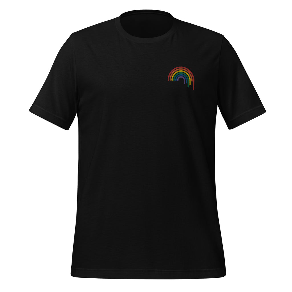 Rainbow Drip Embroidered T-Shirt