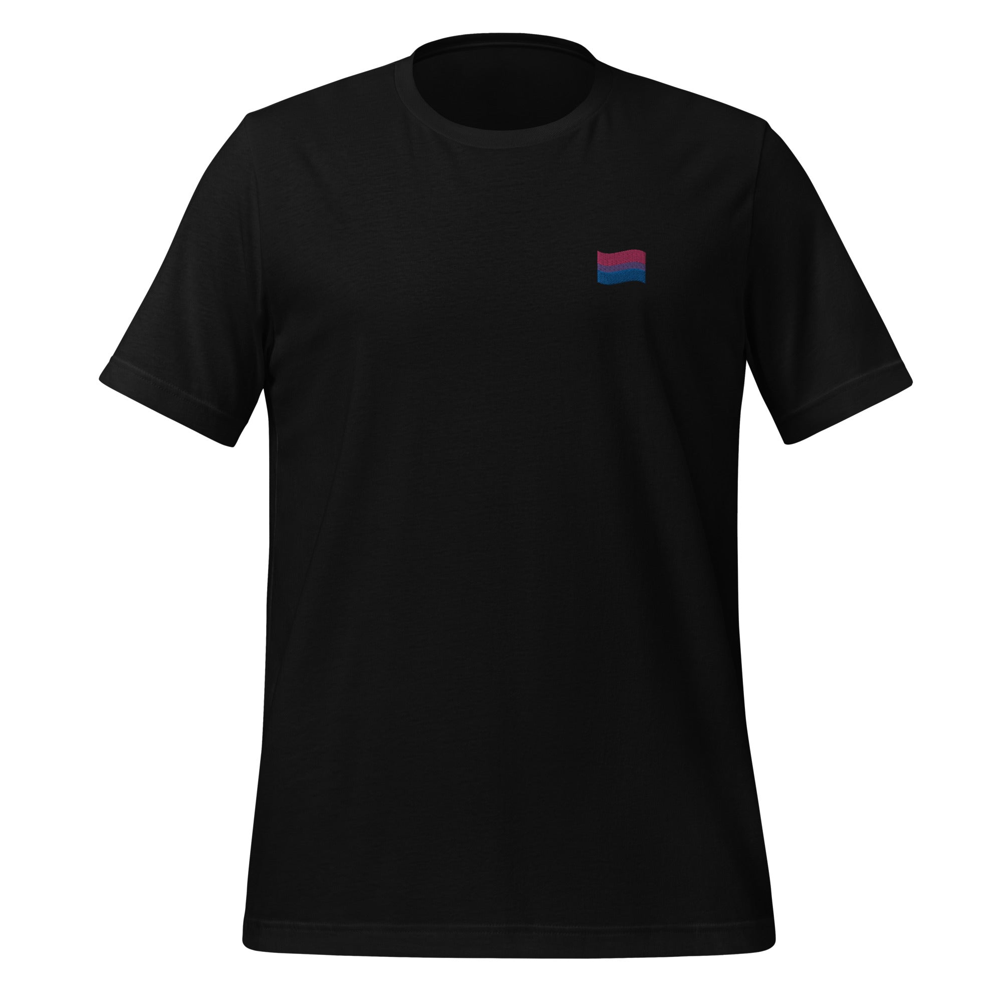 Camiseta unisex con bandera bisexual bordada