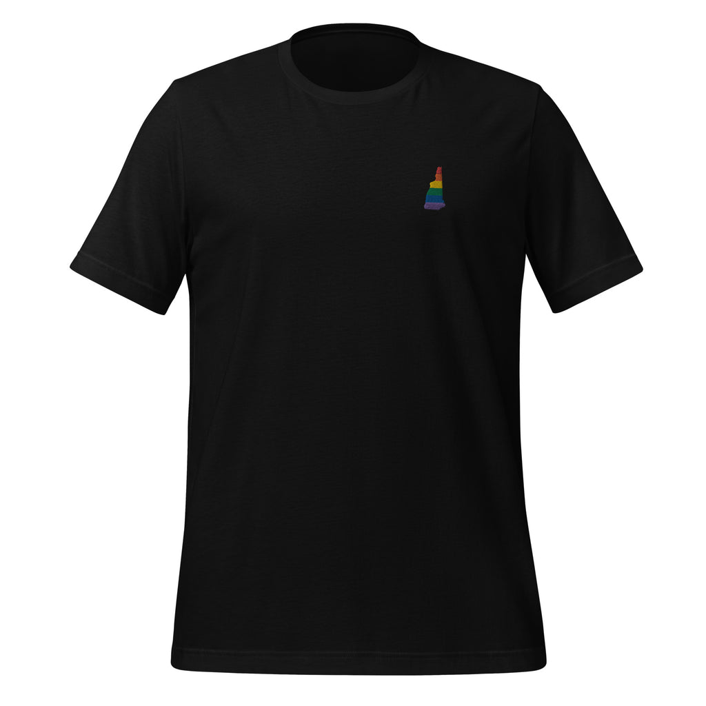 New Hampshire Rainbow Embroidered Unisex T-Shirt