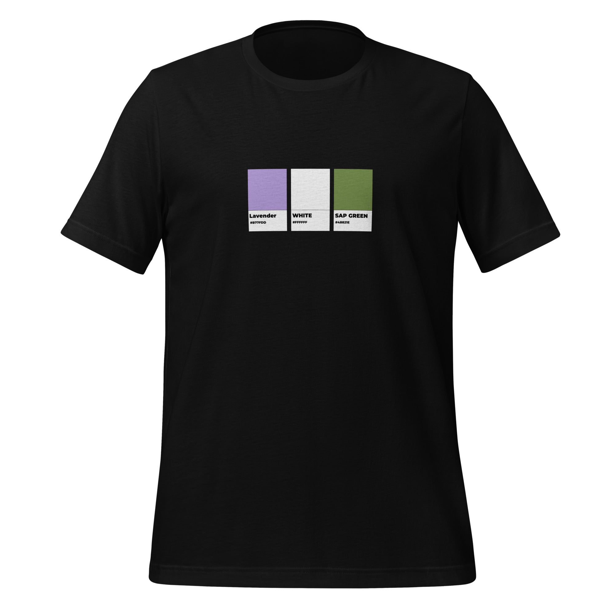 T-shirt unisexe avec nuancier de couleurs genderqueer