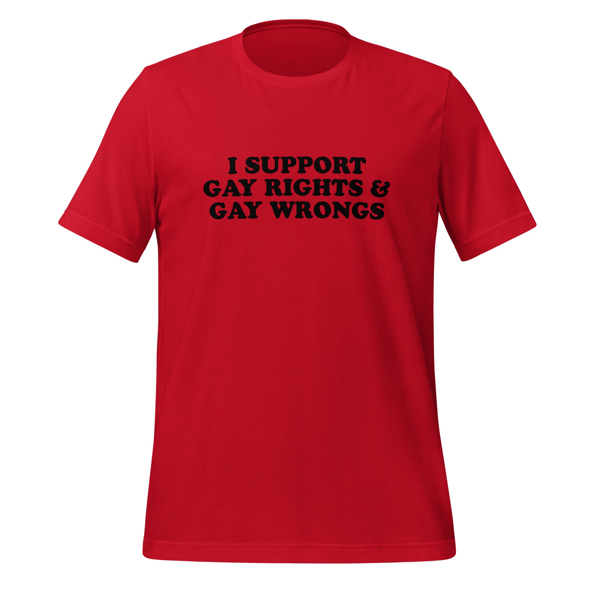 I Support Gay Rights and Gay Wrongs Unisex t-shirt