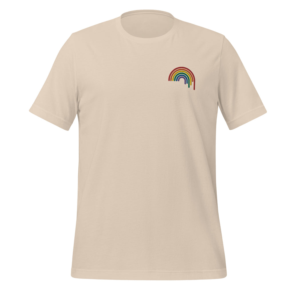 Rainbow Drip Embroidered T-Shirt