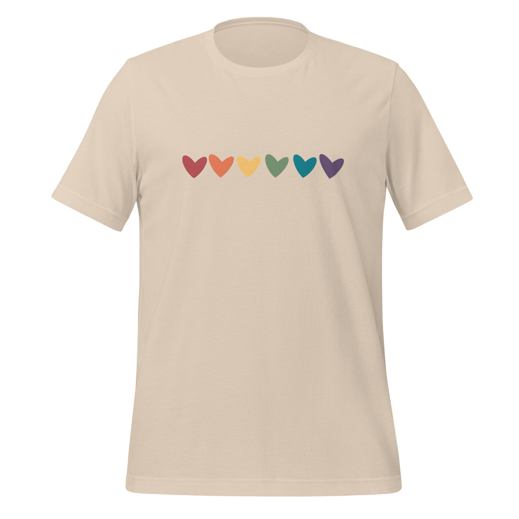 Rainbow Hearts Unisex T-Shirt