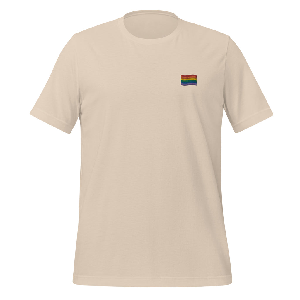 Rainbow Flag Embroidered Unisex T-Shirt