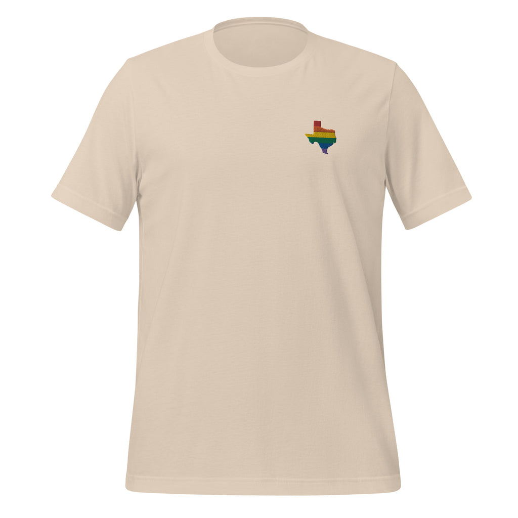 Texas Rainbow Embroidered Unisex T-Shirt