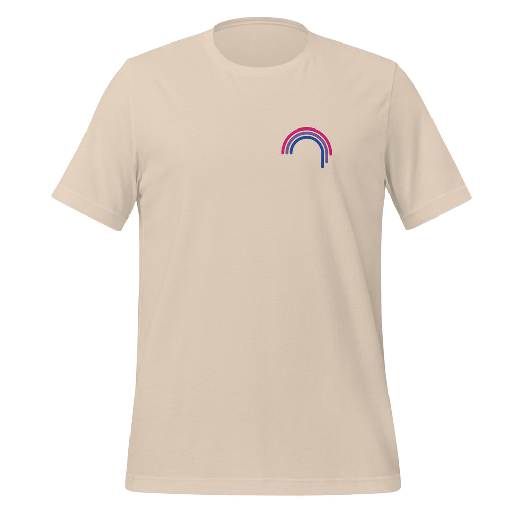 Camiseta unisex bisexual con goteo de arcoíris