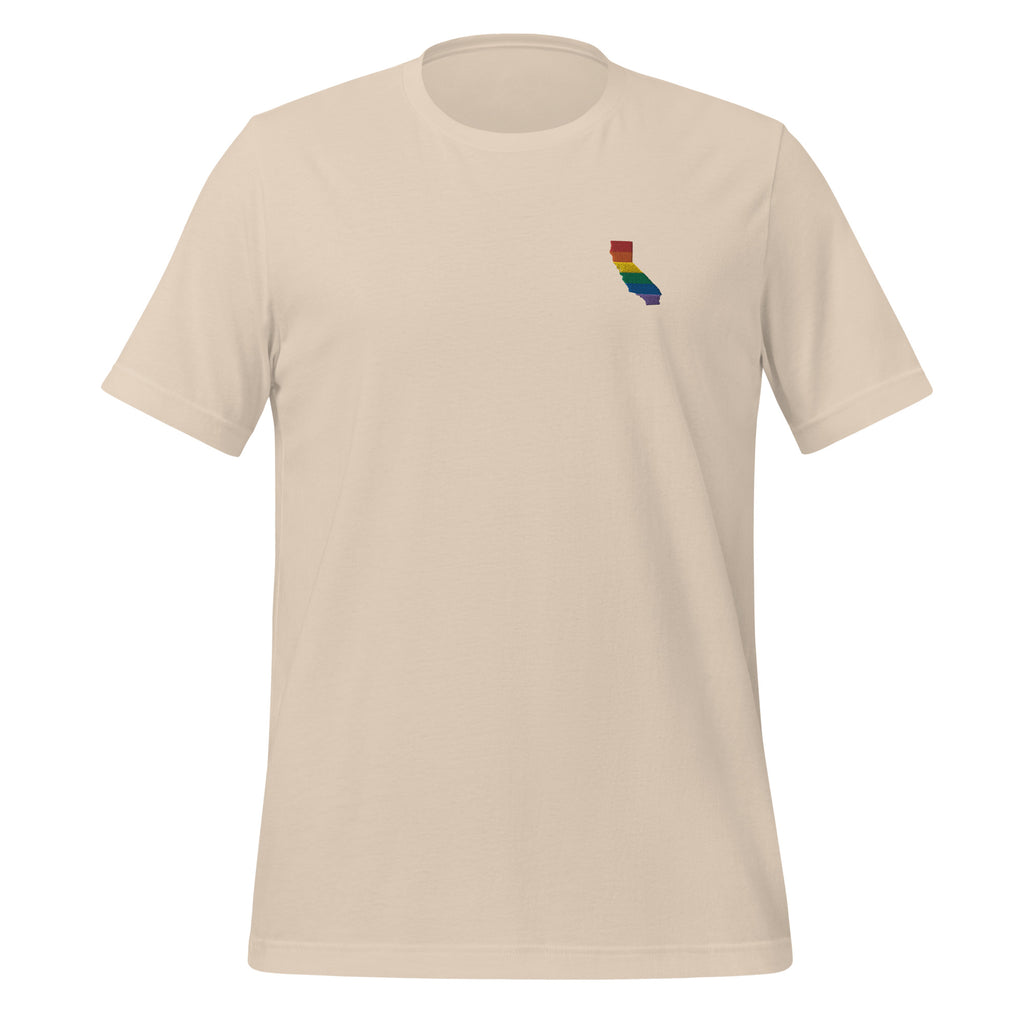 California Rainbow Embroidered Unisex T-Shirt