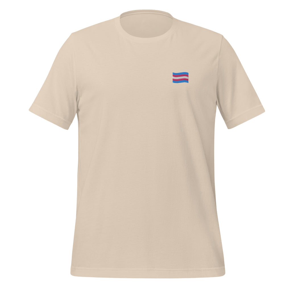 Trans Flag Embroidered Unisex T-Shirt