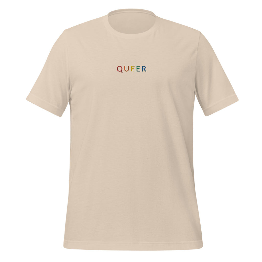 Rainbow Queer Embroidered Unisex T-Shirt