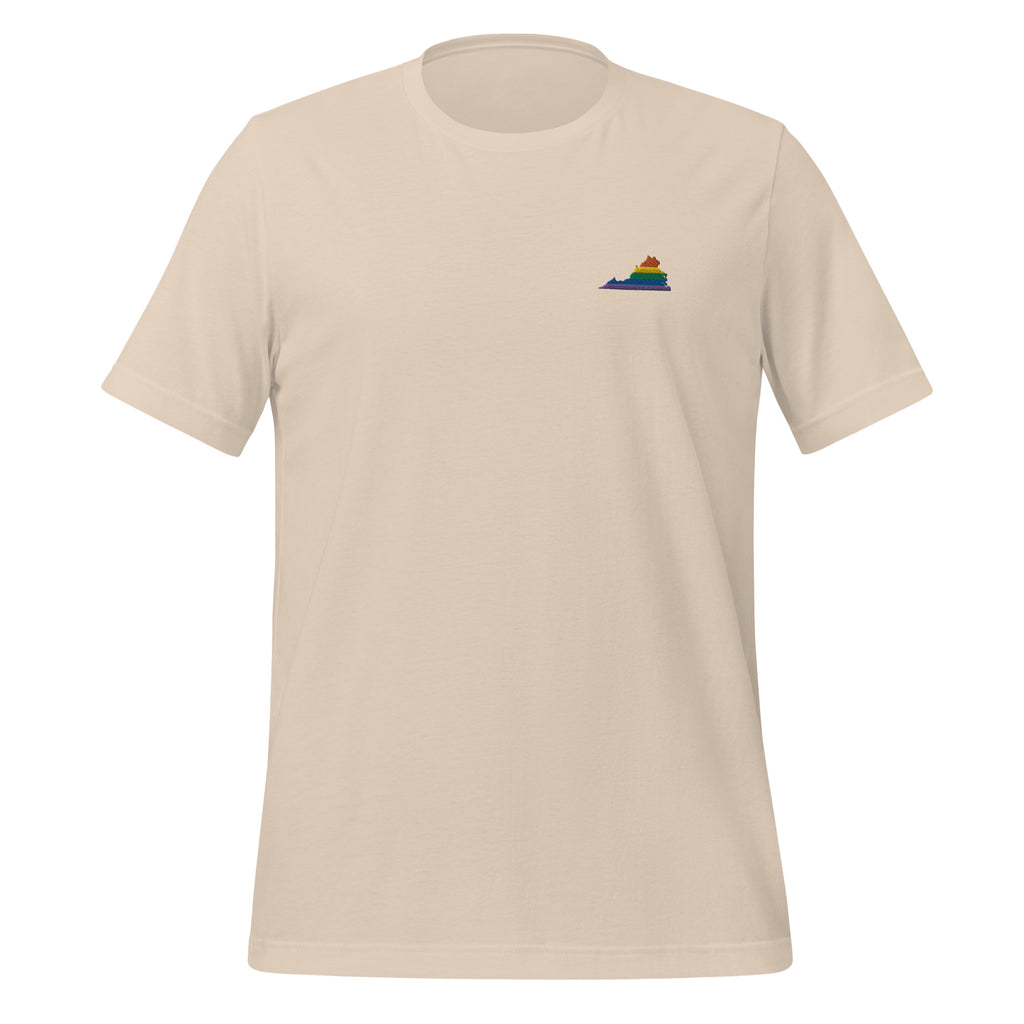 Virginia Rainbow Embroidered Unisex T-Shirt