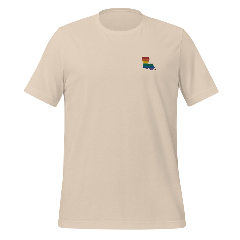 Louisiana Rainbow Embroidered Unisex T-Shirt