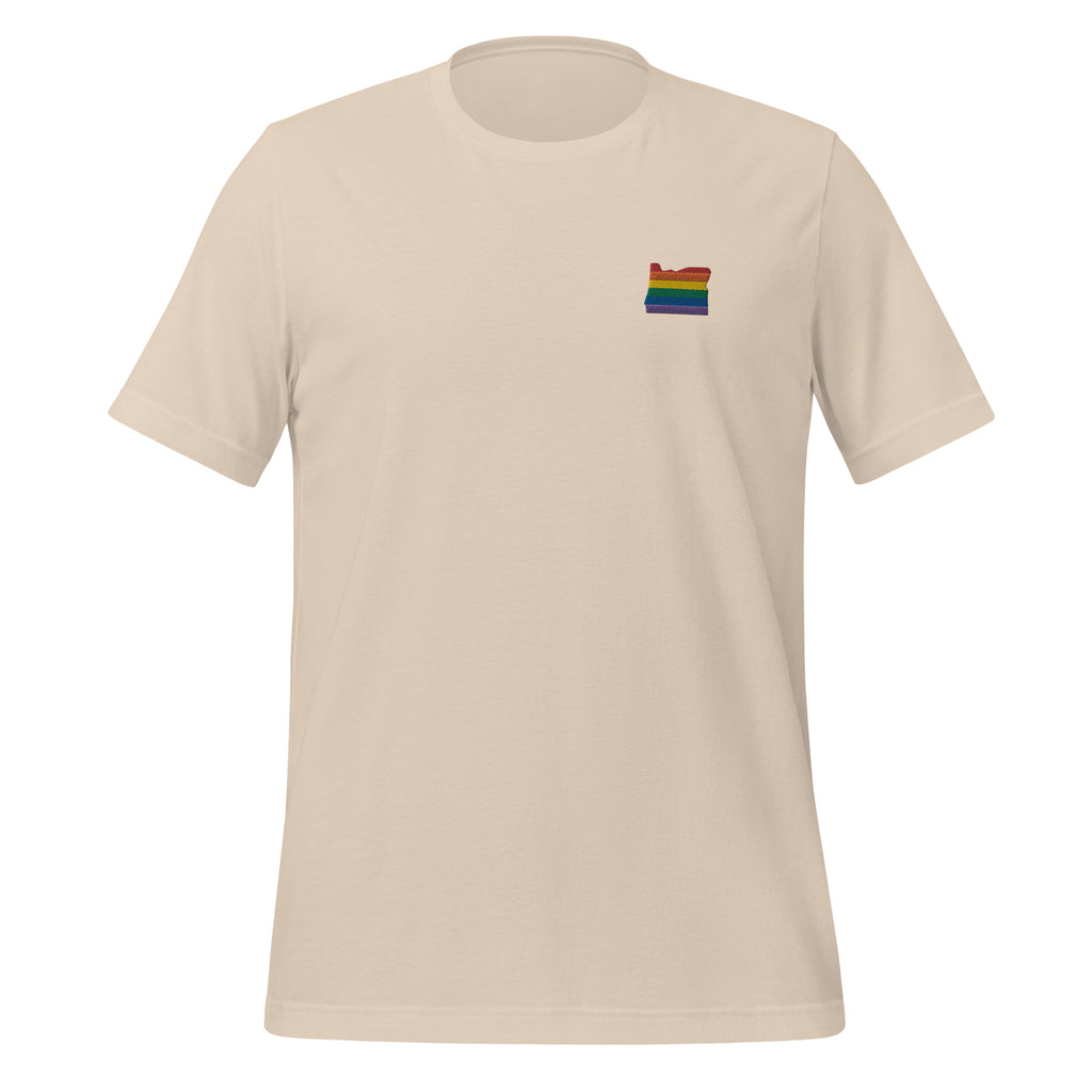 Oregon Rainbow Embroidered Unisex T-Shirt