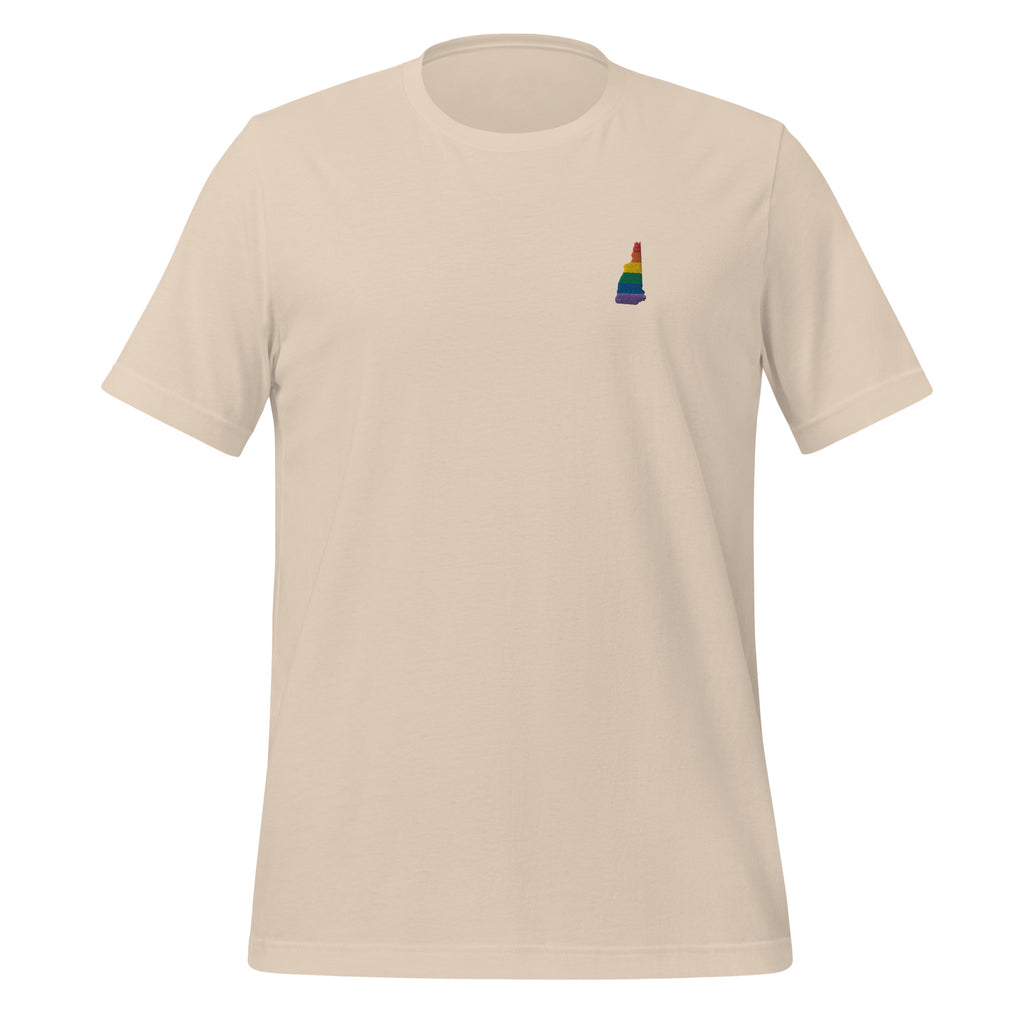 New Hampshire Rainbow Embroidered Unisex T-Shirt