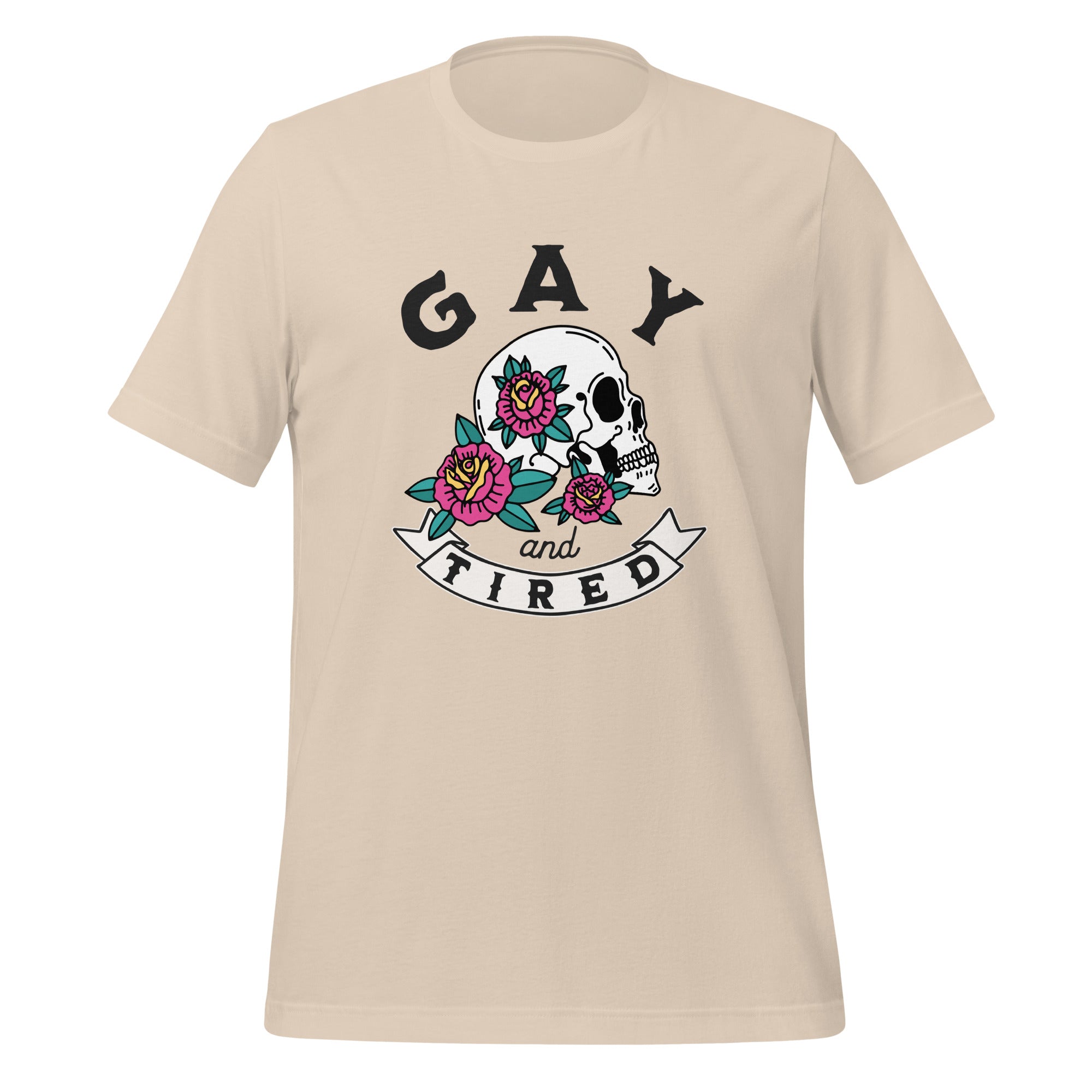 Gay & Tired Skull Unisex T-Shirt